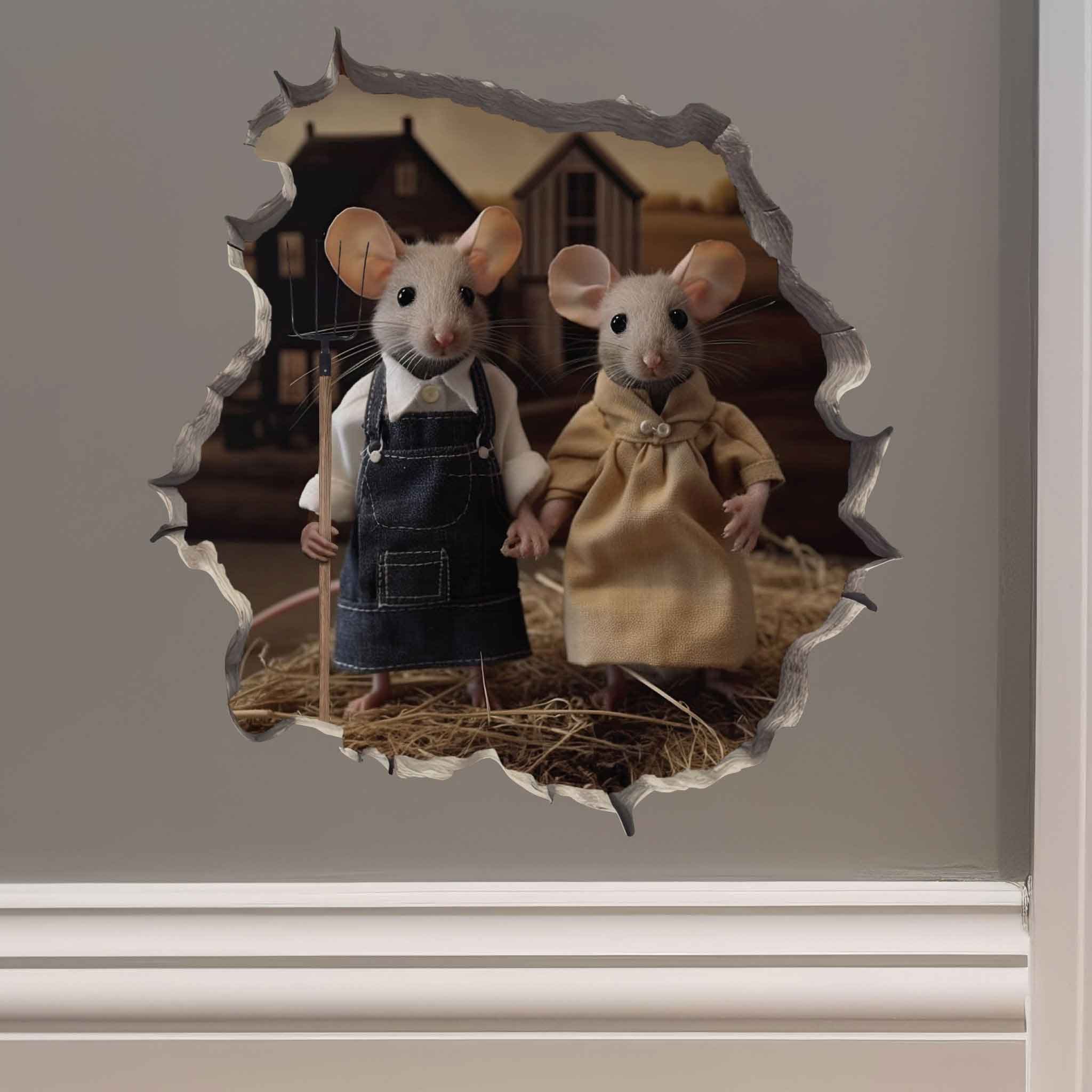 American Gothic Mouse Hole Decal - My Wonderful Walls