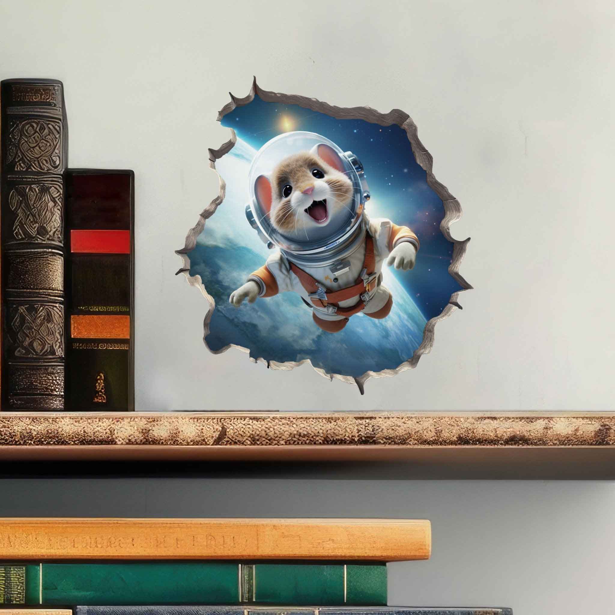 Astronaut Mouse Hole Decal - My Wonderful Walls