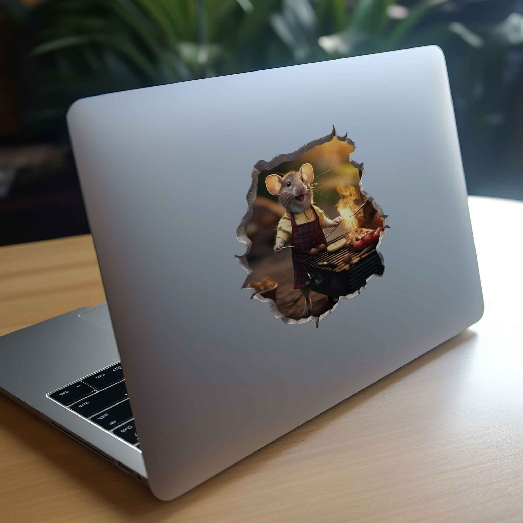 Barbeque Mouse Hole Decal - My Wonderful Walls