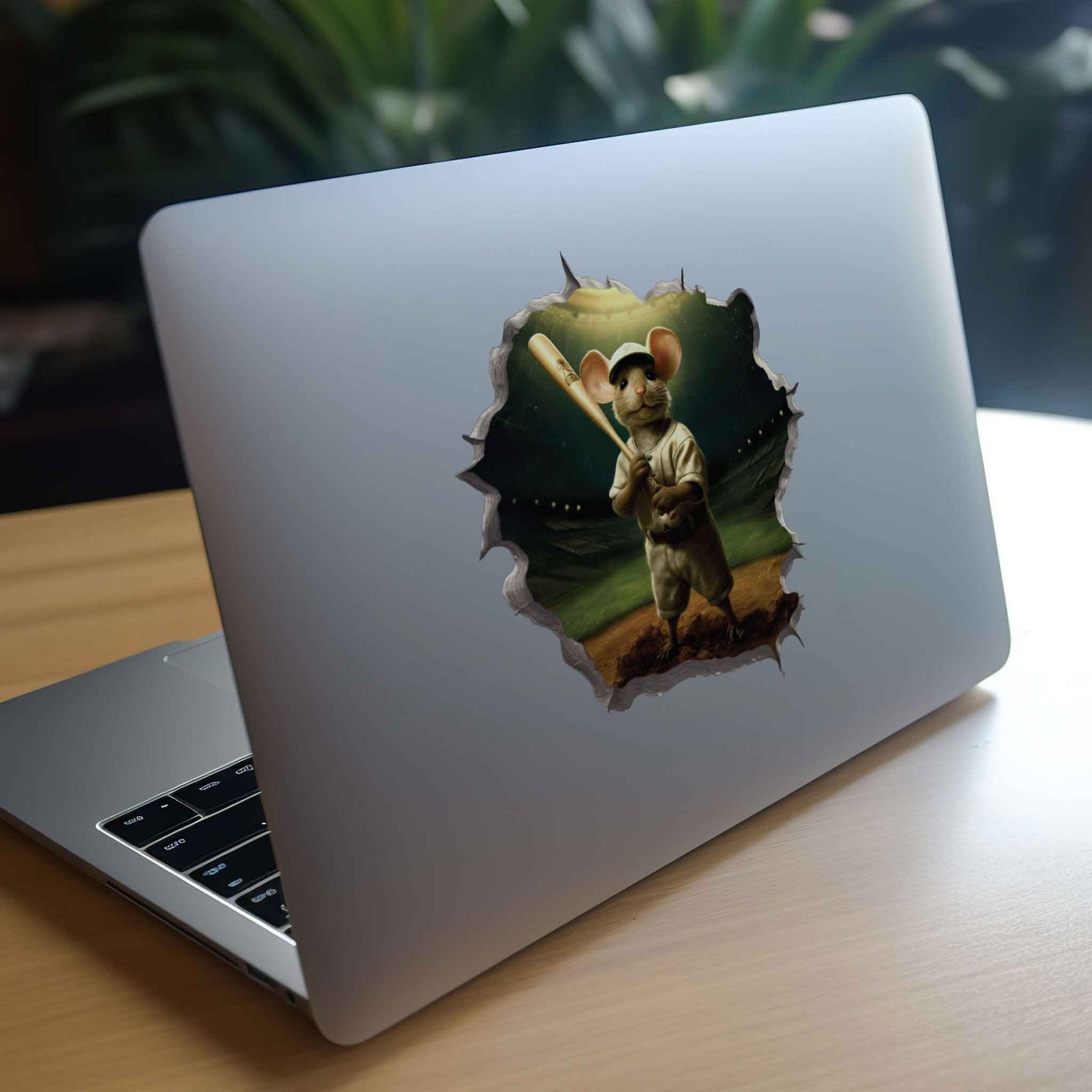 Baseball Mouse Hole Decal - My Wonderful Walls