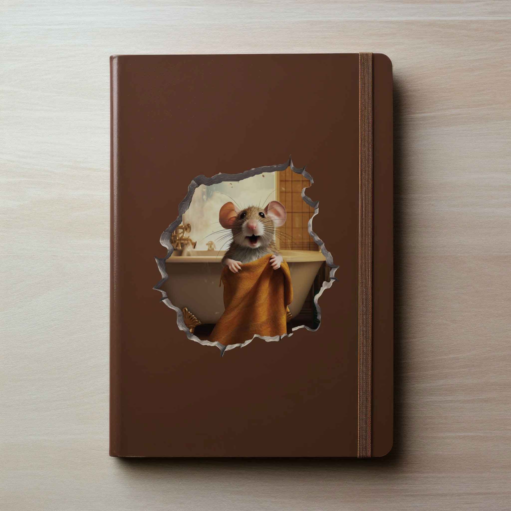 Bathroom Towel Mouse Hole Decal - My Wonderful Walls