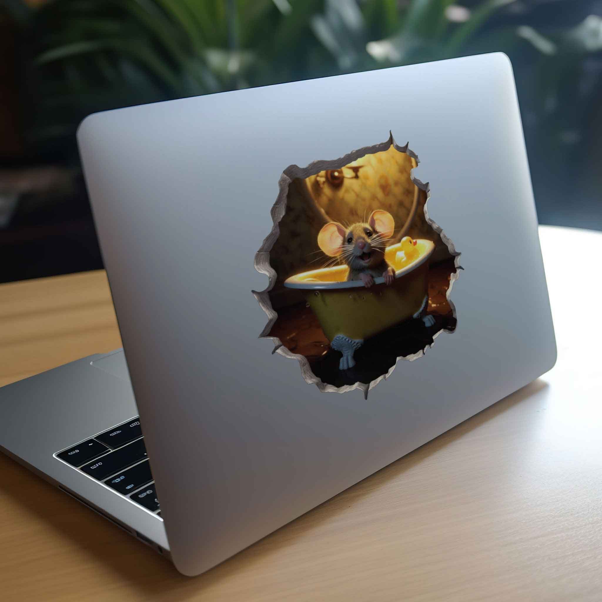 Bathtub Mouse Hole Decal - My Wonderful Walls