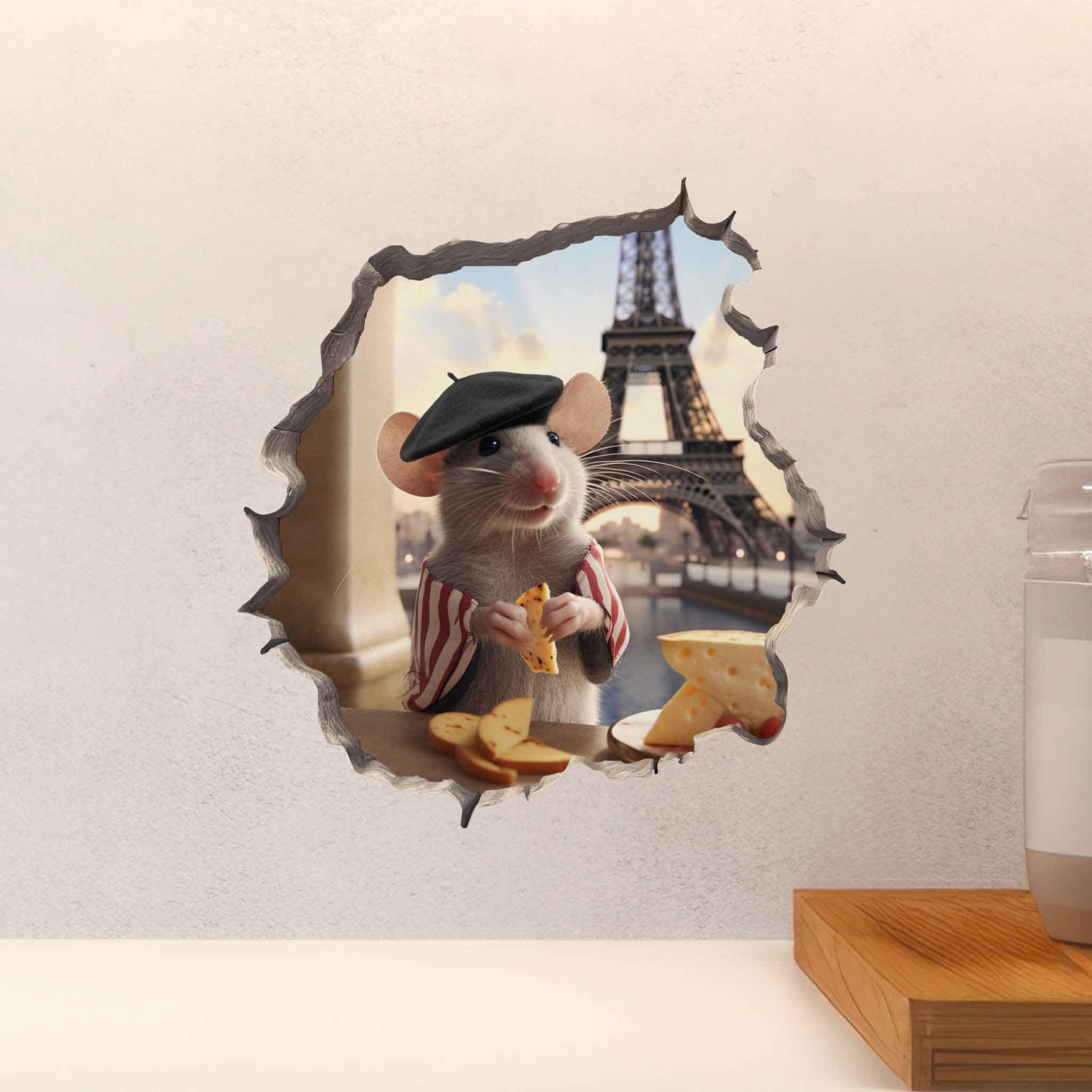 Bon Appétit French Mouse Hole Decal - My Wonderful Walls