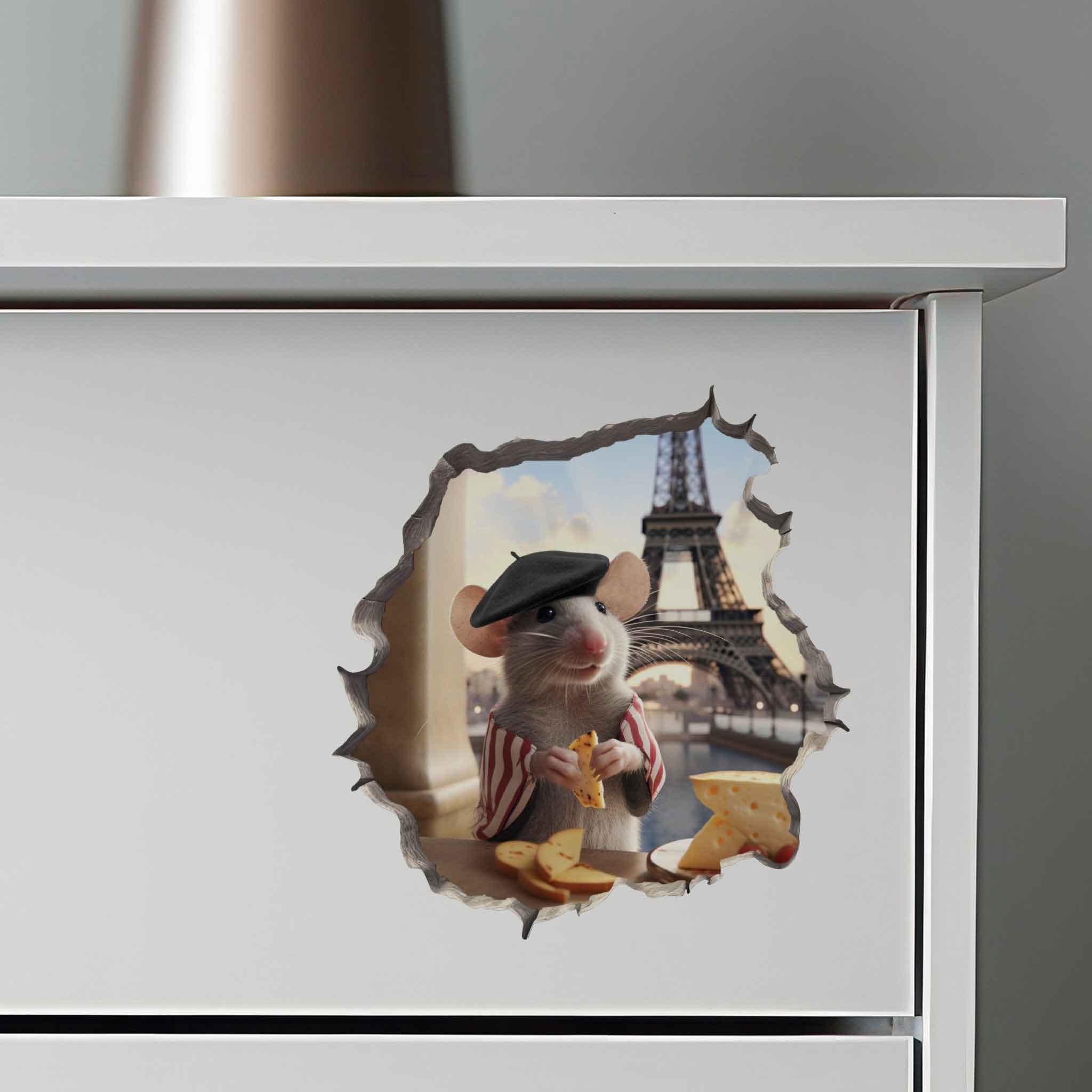 Bon Appétit French Mouse Hole Decal - My Wonderful Walls