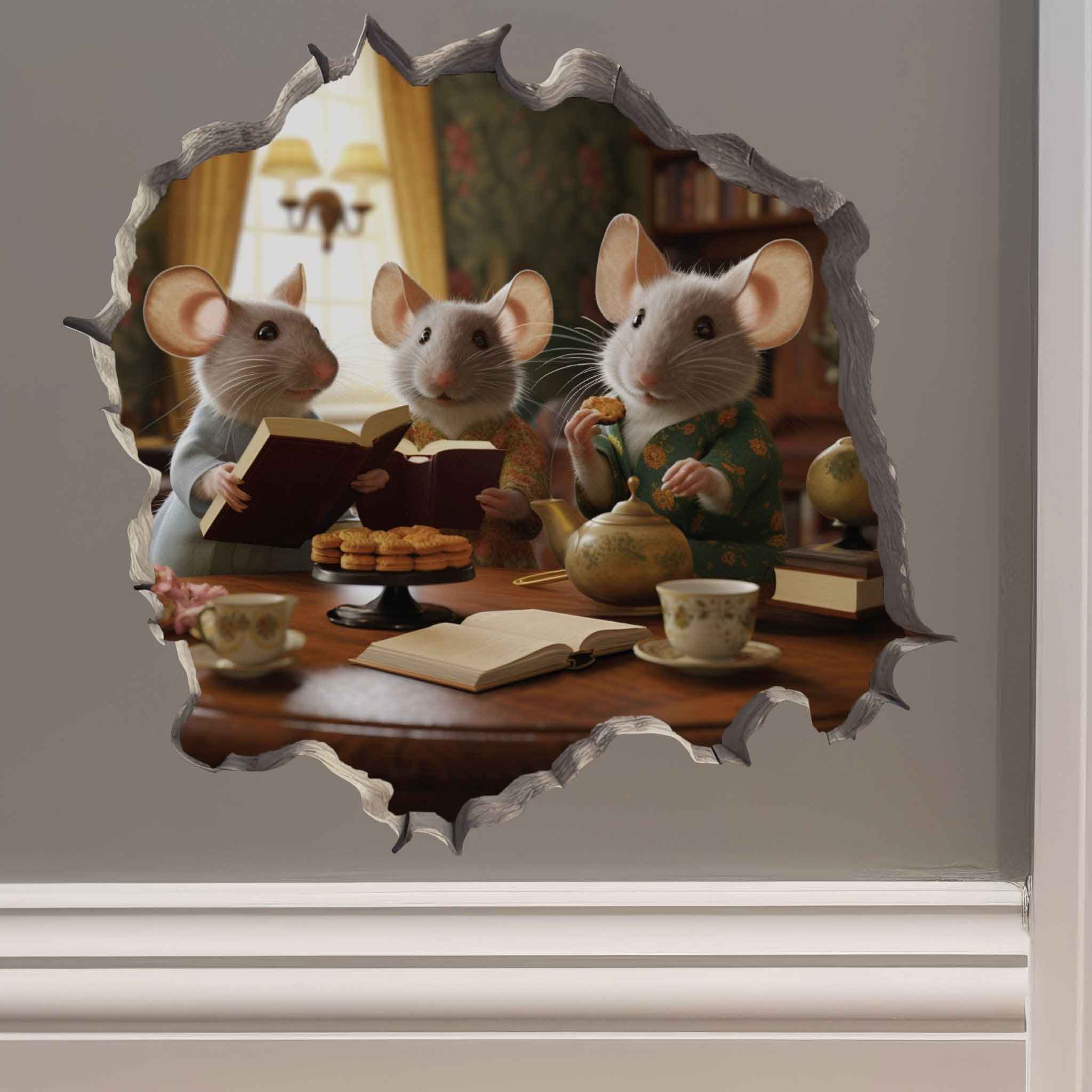 Book Club Mouse Hole Decal - My Wonderful Walls