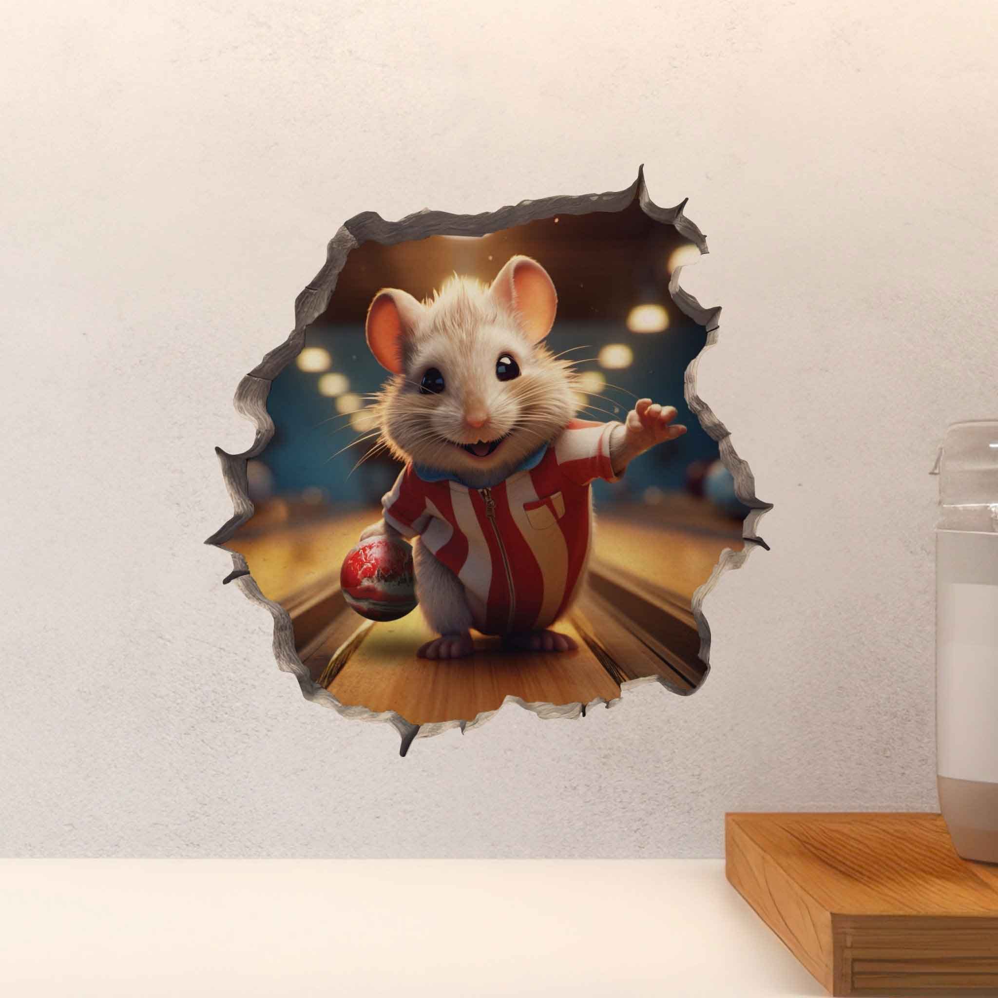 Bowling Mouse Hole Decal - My Wonderful Walls