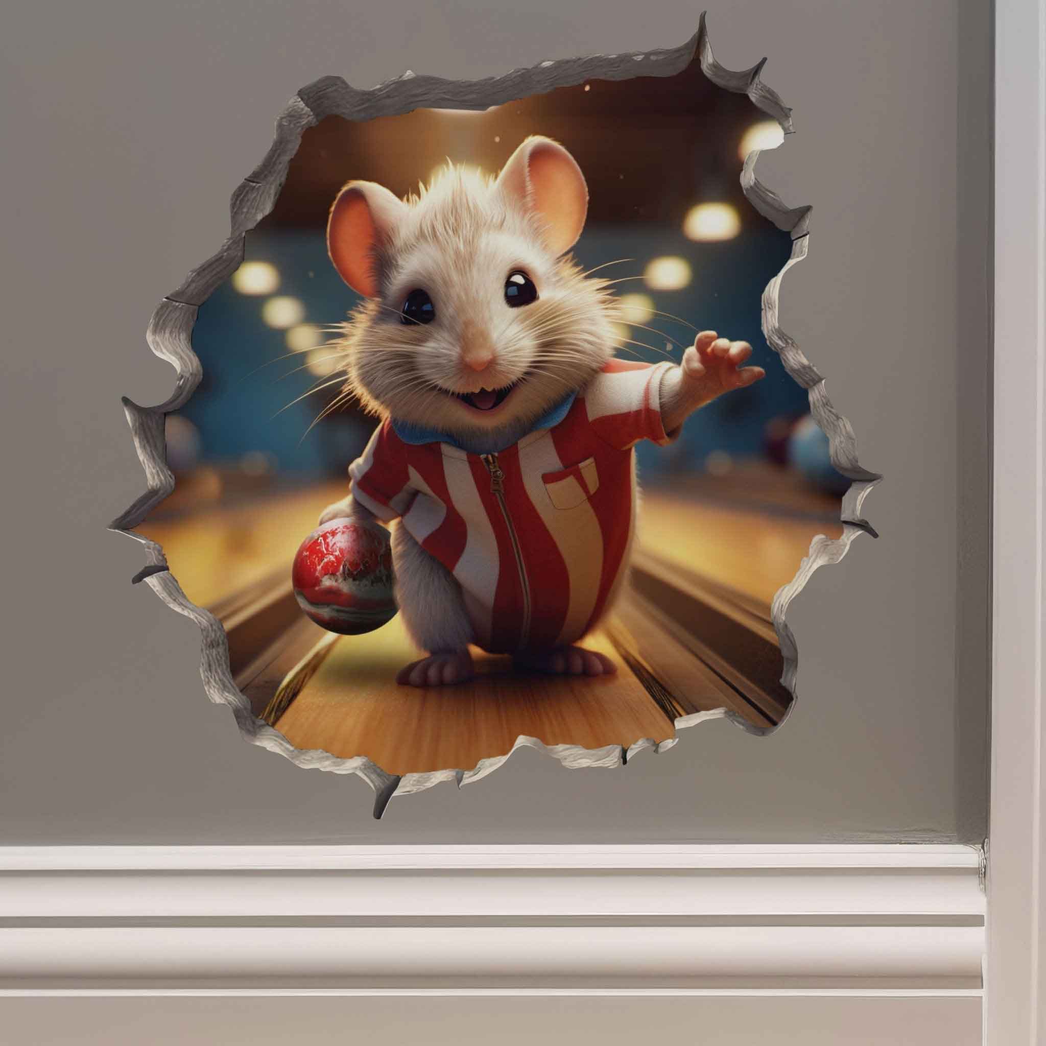 Bowling Mouse Hole Decal - My Wonderful Walls