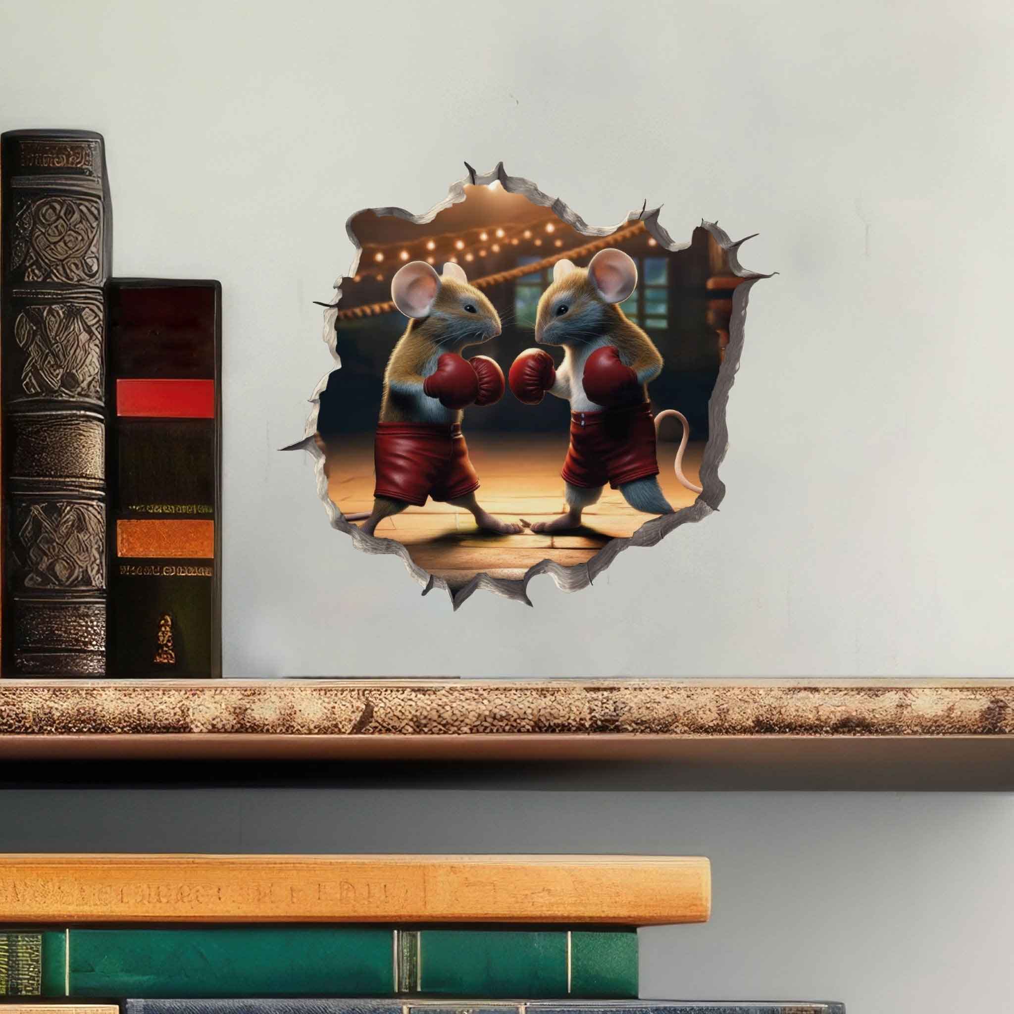 Boxing Mouse Hole Decal - My Wonderful Walls