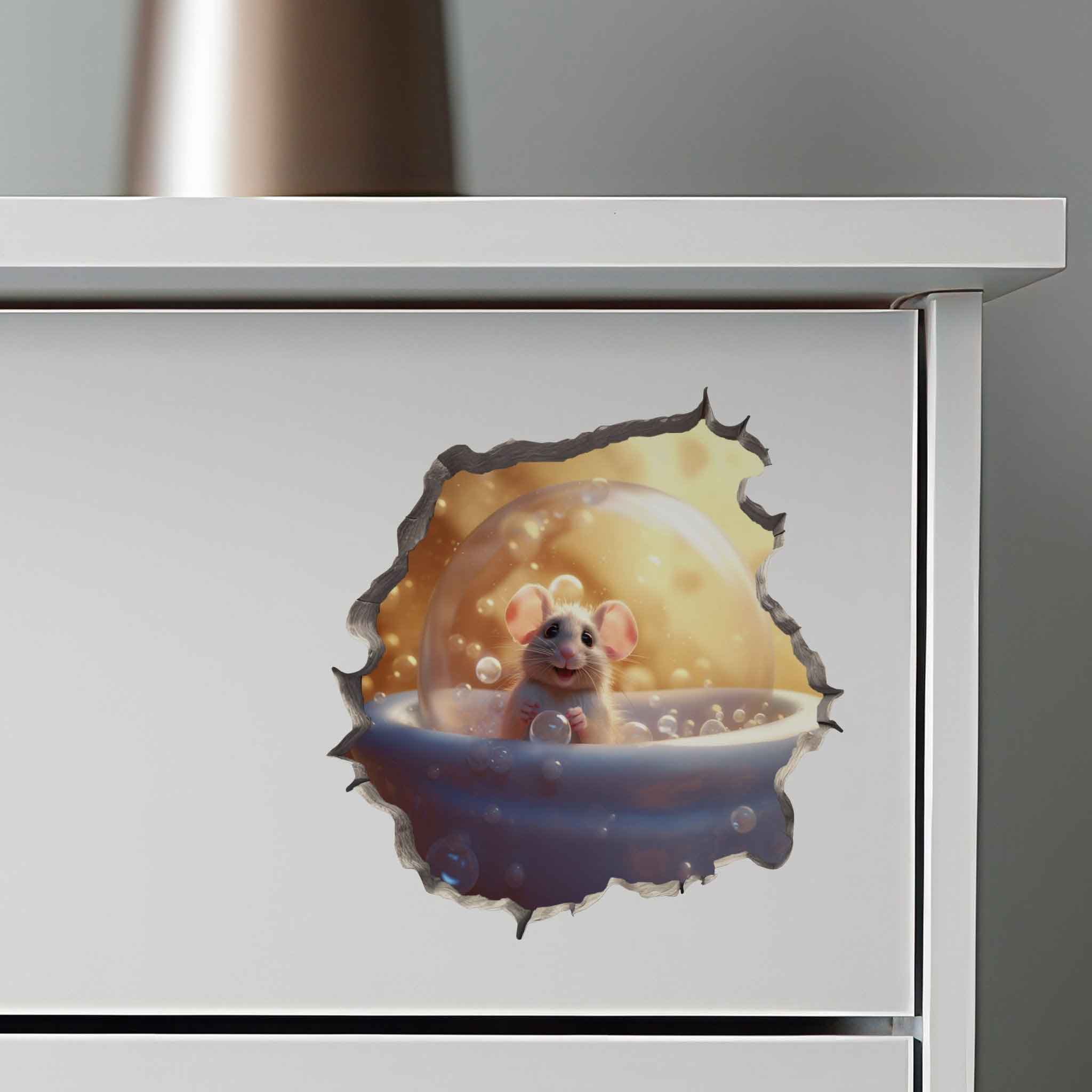 Bubble Bath Mouse Hole Decal - My Wonderful Walls