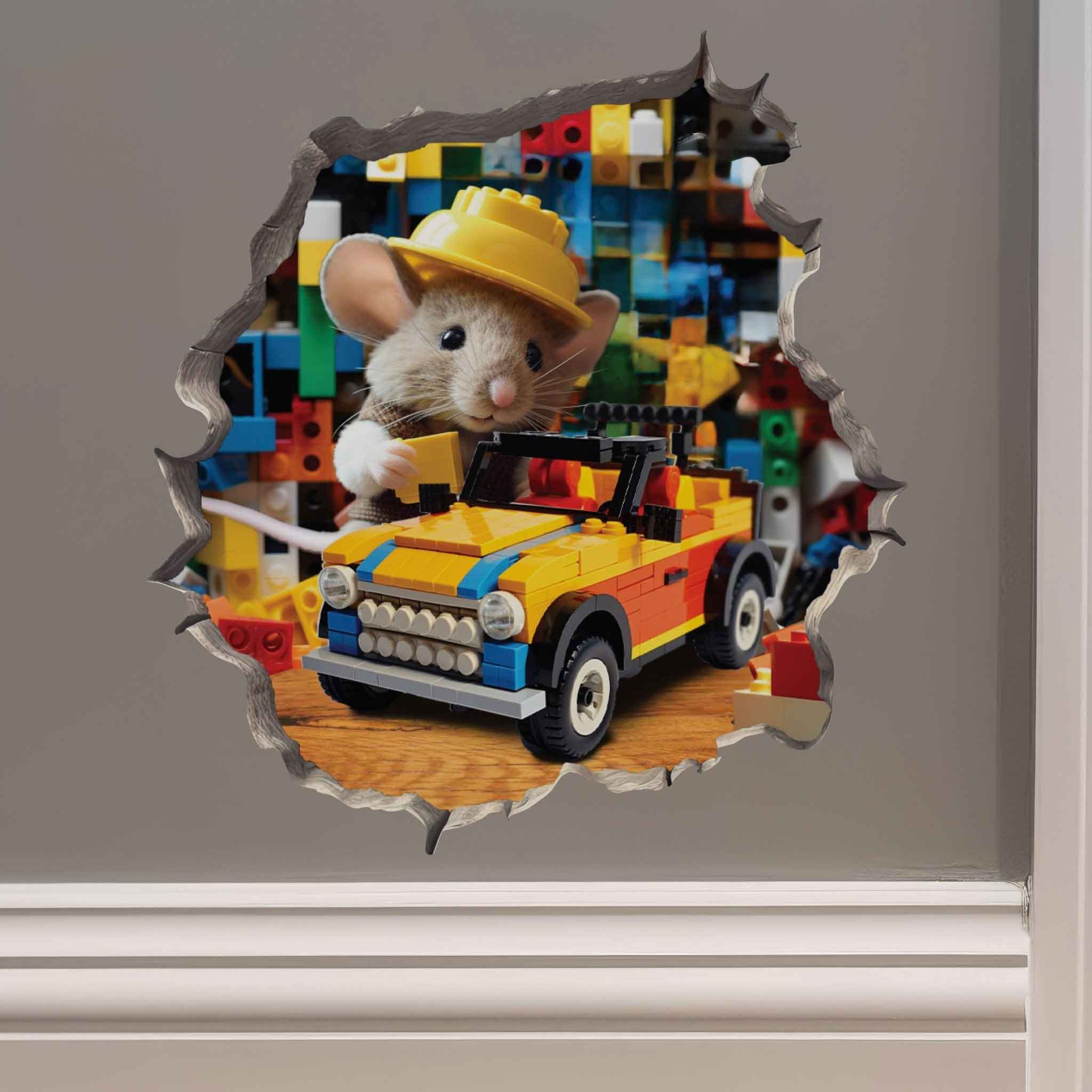 Building Blocks Mouse Hole Decal - My Wonderful Walls