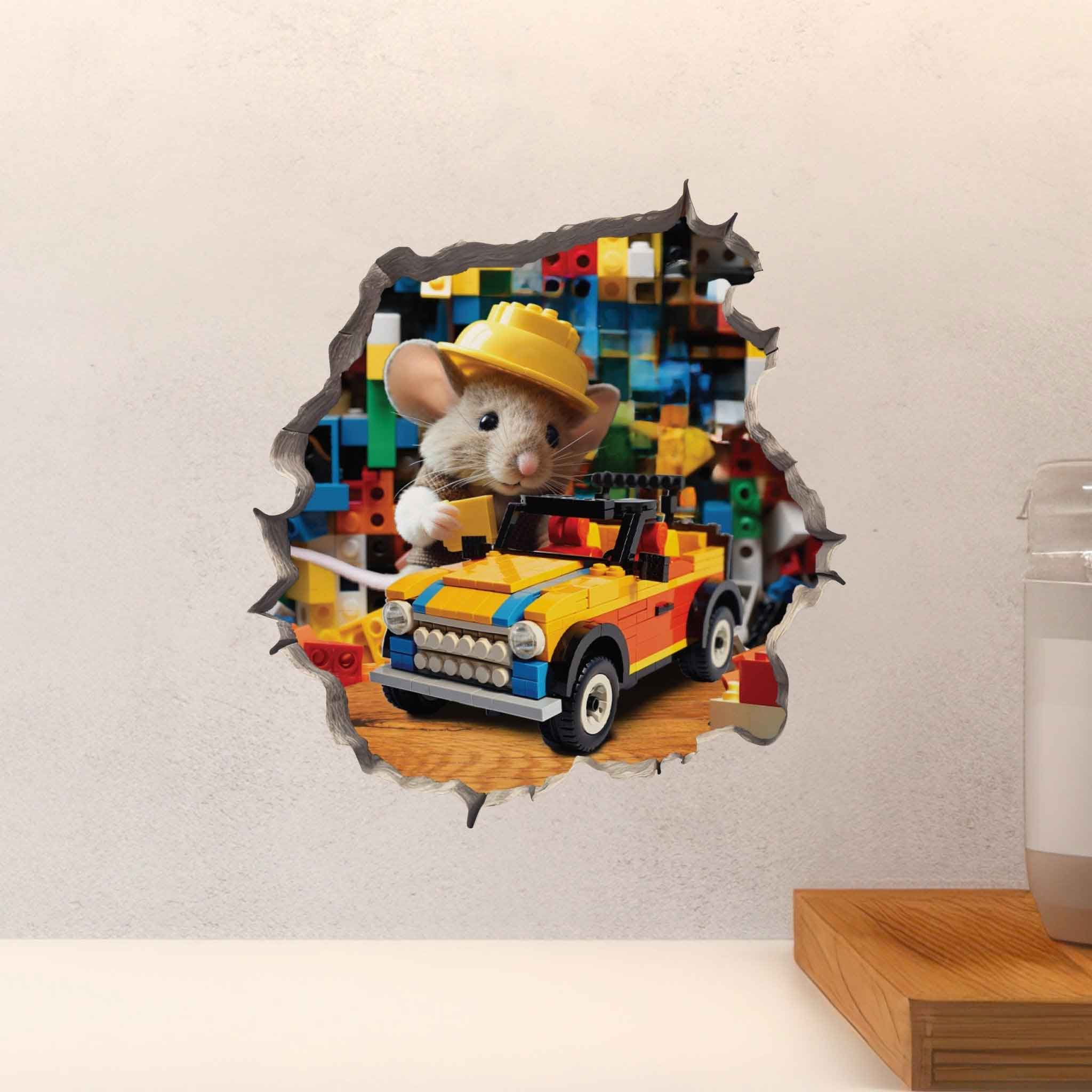 Building Blocks Mouse Hole Decal - My Wonderful Walls