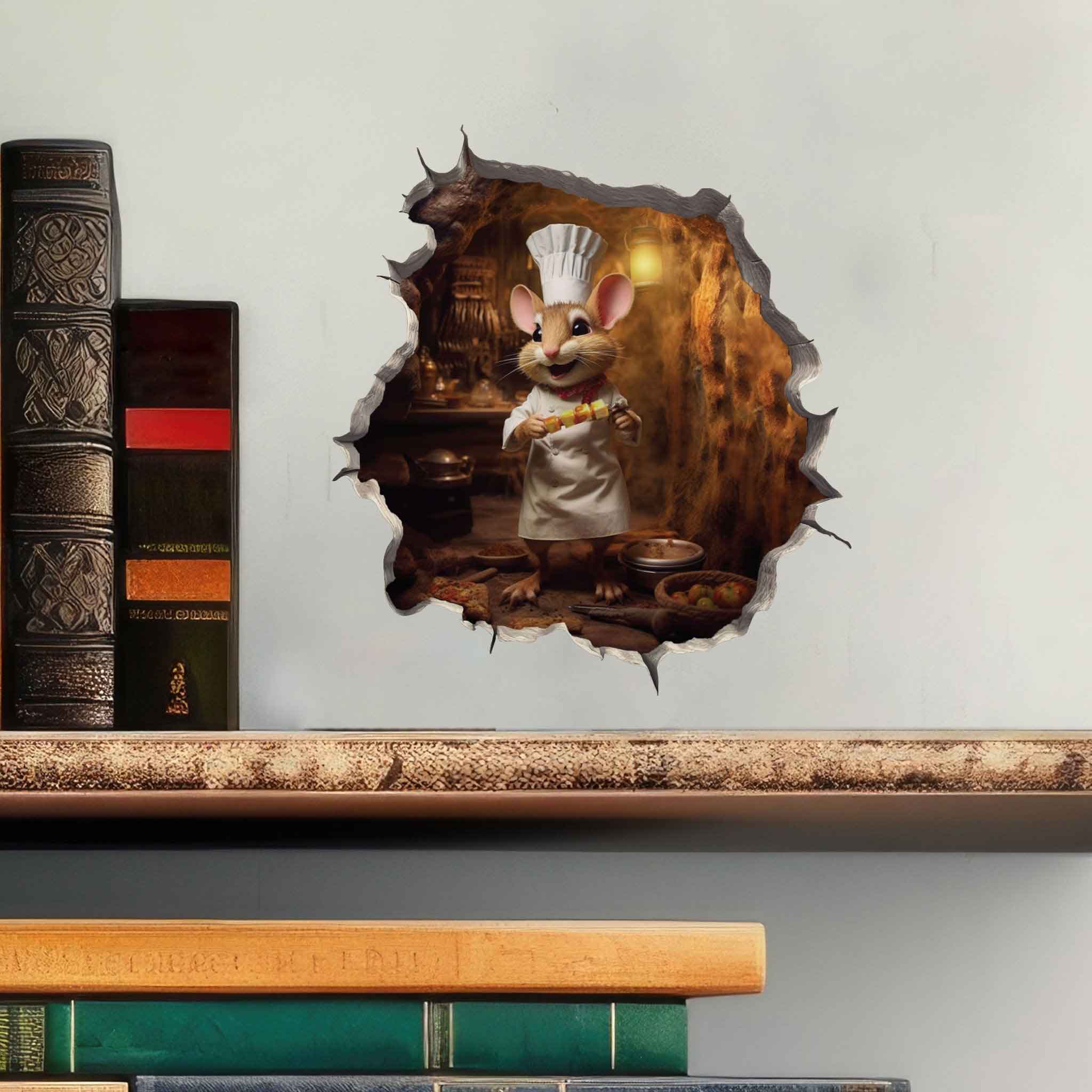 Chef Mouse Hole Decal - My Wonderful Walls