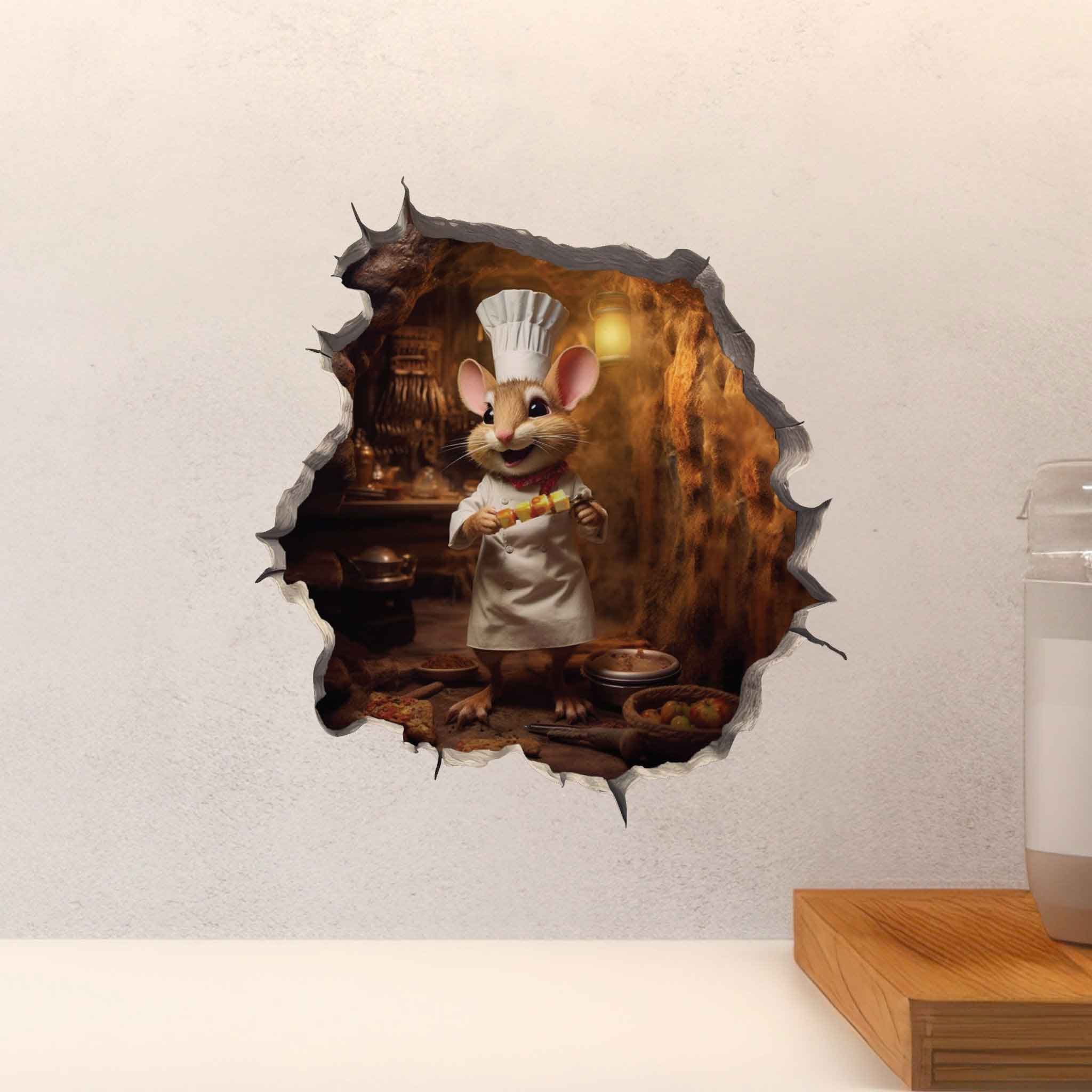 Chef Mouse Hole Decal - My Wonderful Walls