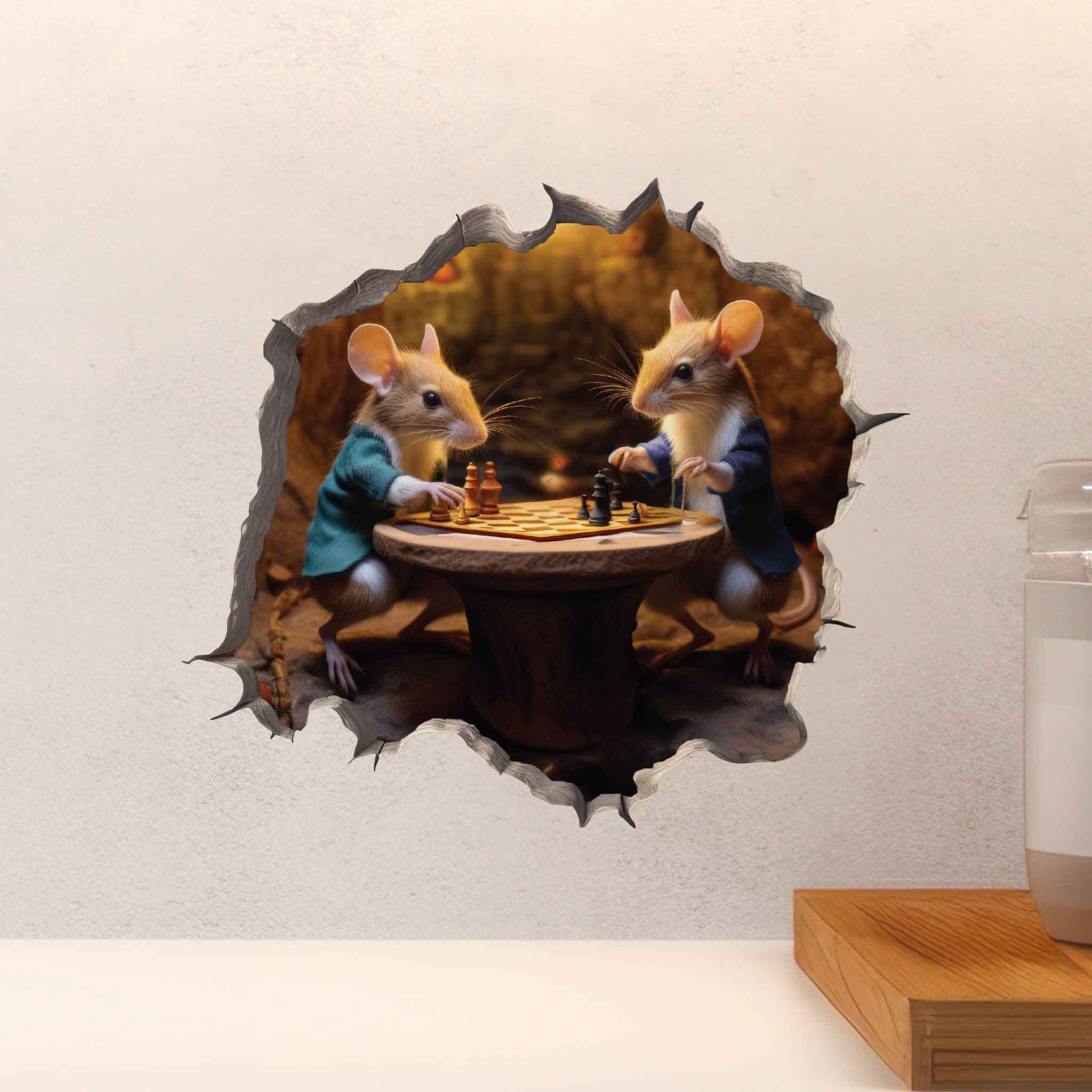 Chess Mouse Hole Decal - My Wonderful Walls