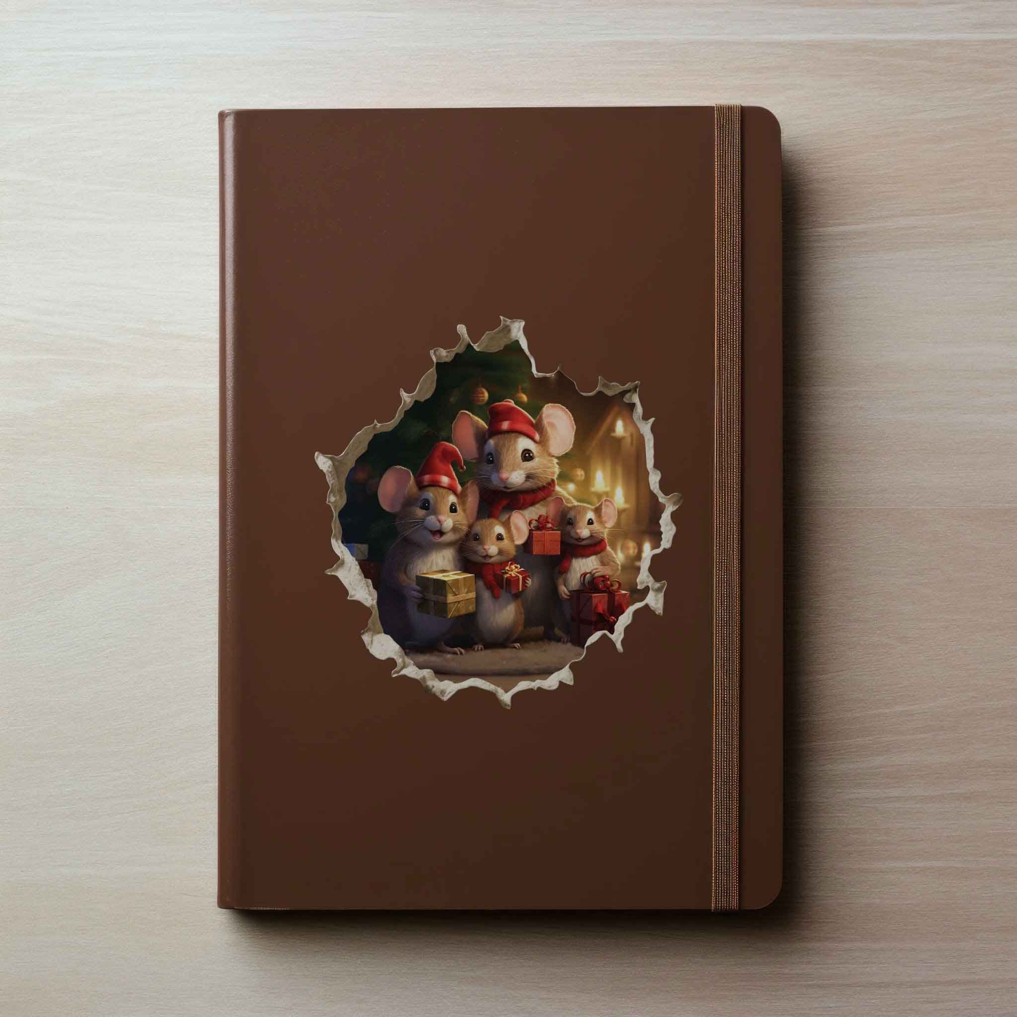 Christmas Family Mouse Hole Decal - My Wonderful Walls