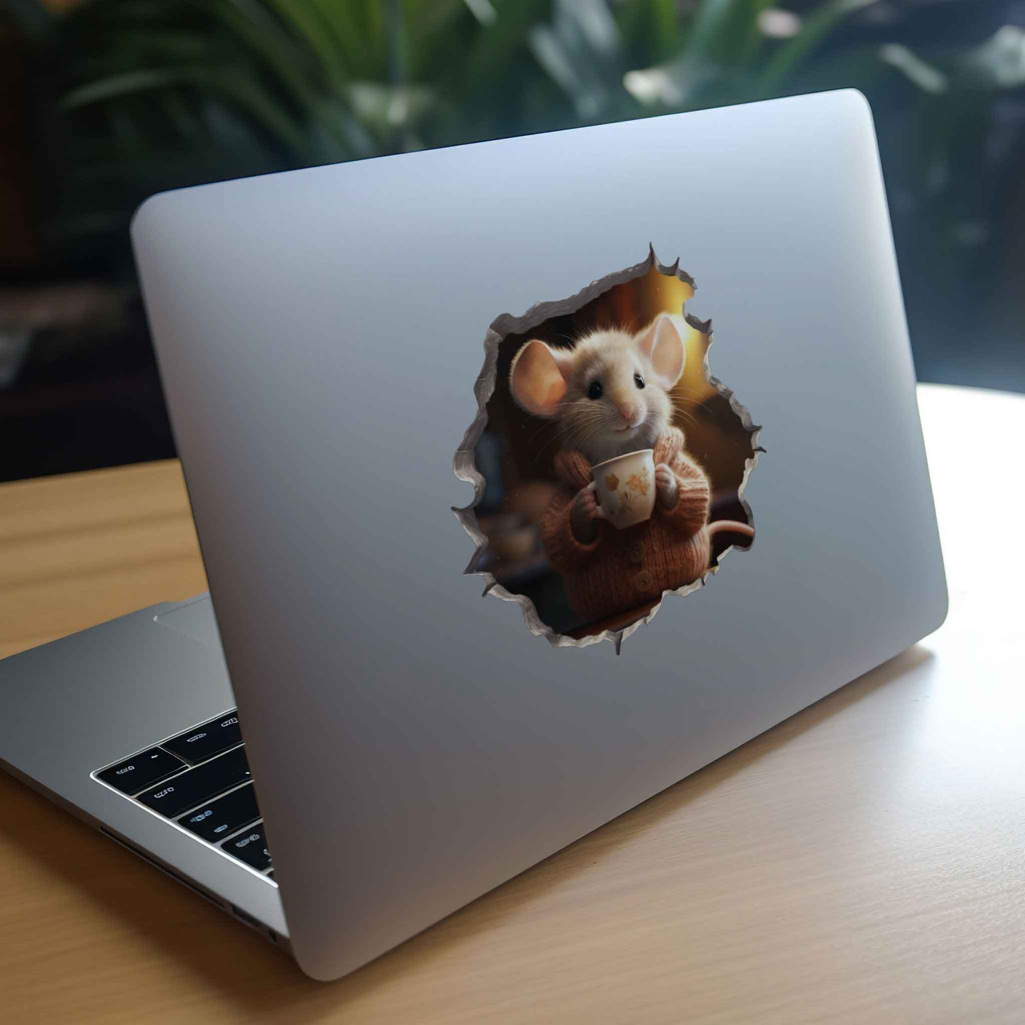 Coffee Mouse Hole Decal - My Wonderful Walls