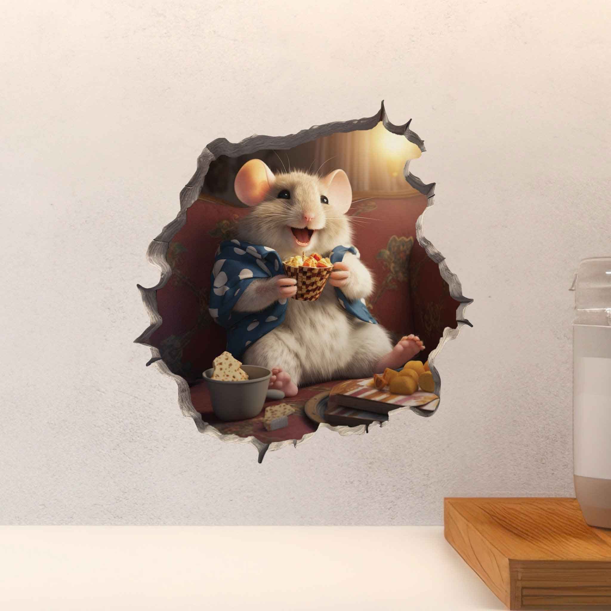 Couch Potato Mouse Hole Decal - My Wonderful Walls