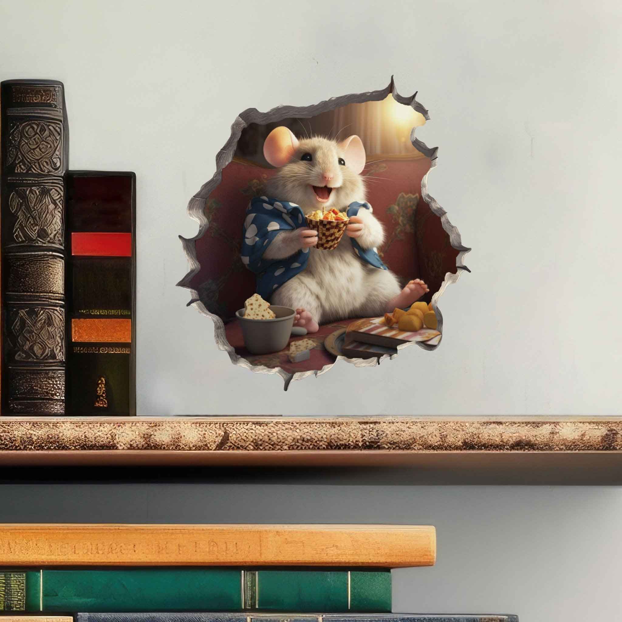 Couch Potato Mouse Hole Decal - My Wonderful Walls