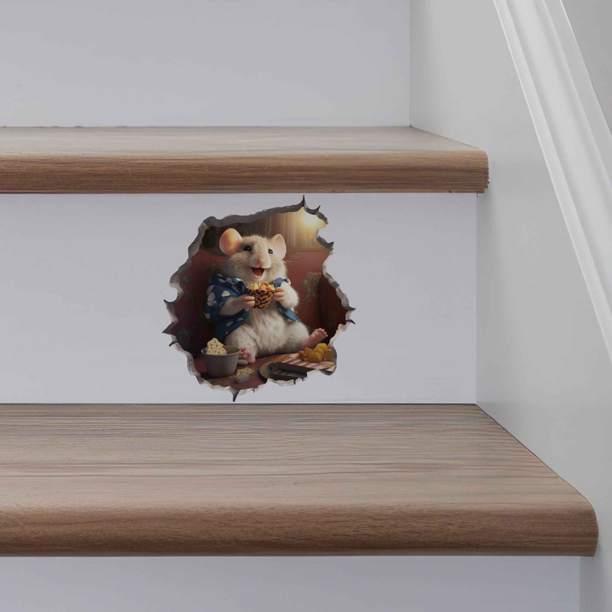 Couch Potato Mouse Hole Decal - My Wonderful Walls