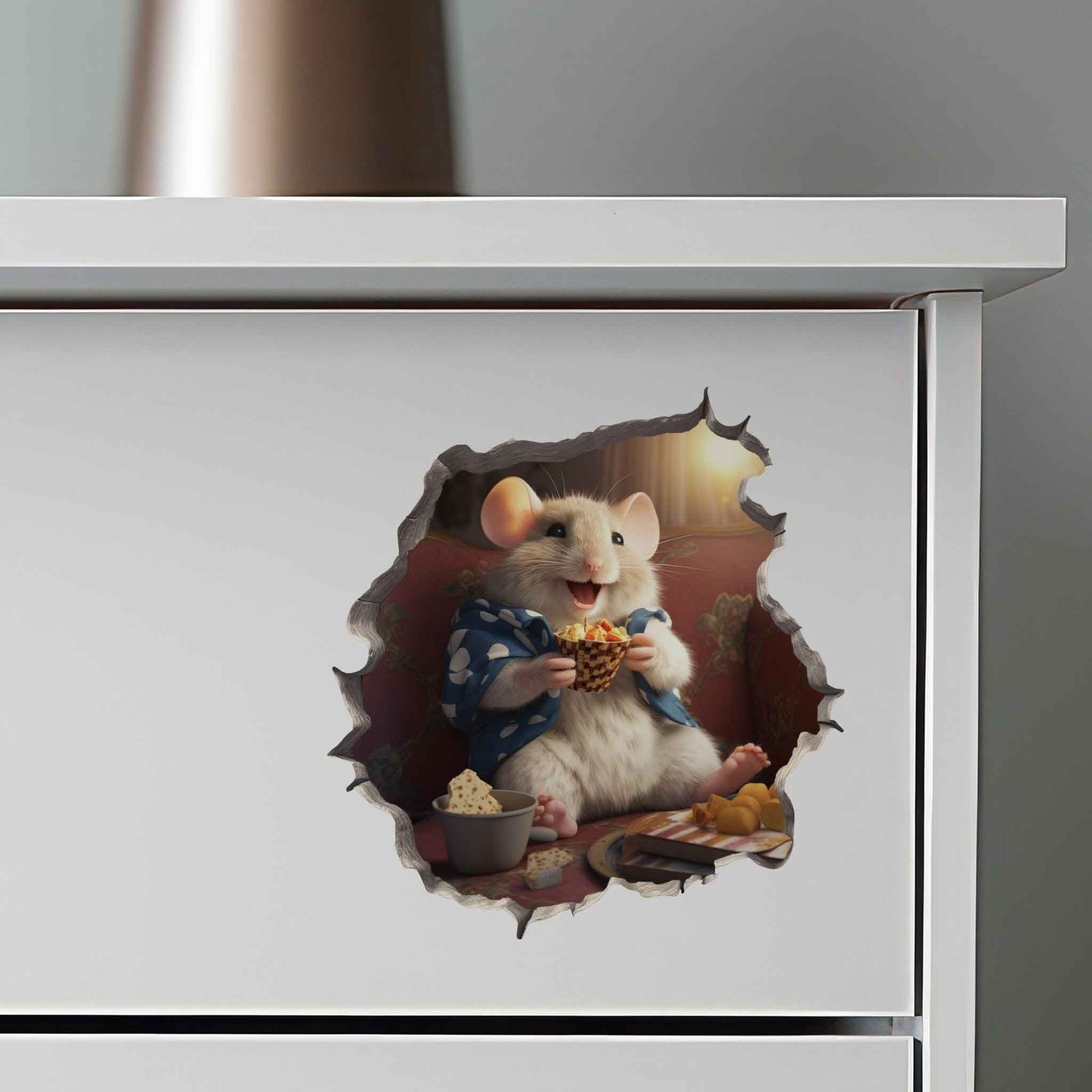 Couch Potato Mouse Hole Decal - My Wonderful Walls