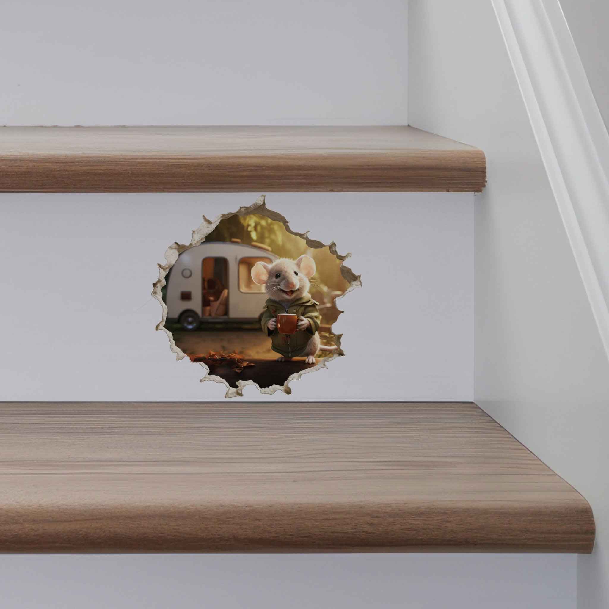 Cozy Camper Mouse Hole Decal - My Wonderful Walls