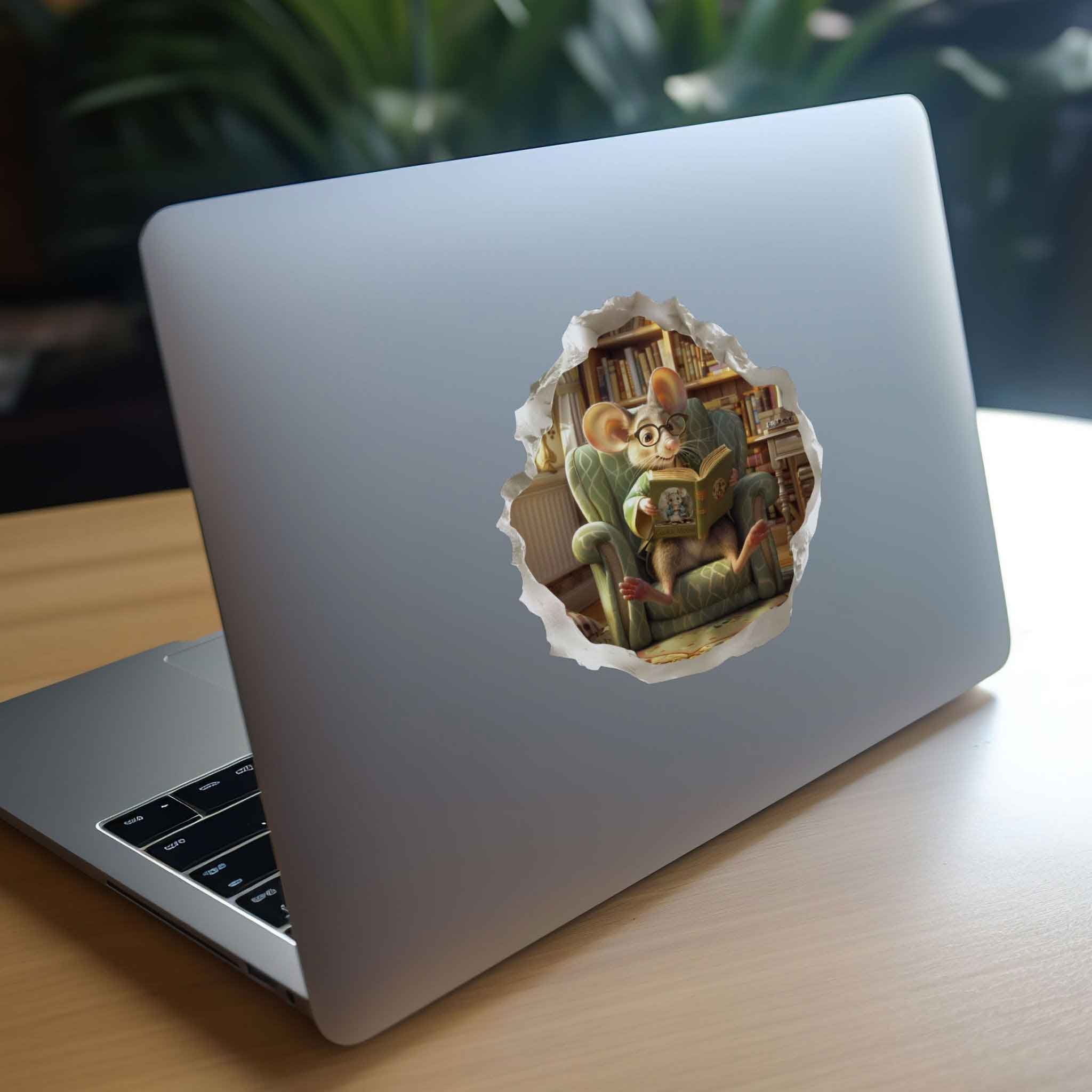 Cozy Reading Mouse Hole Decal - My Wonderful Walls