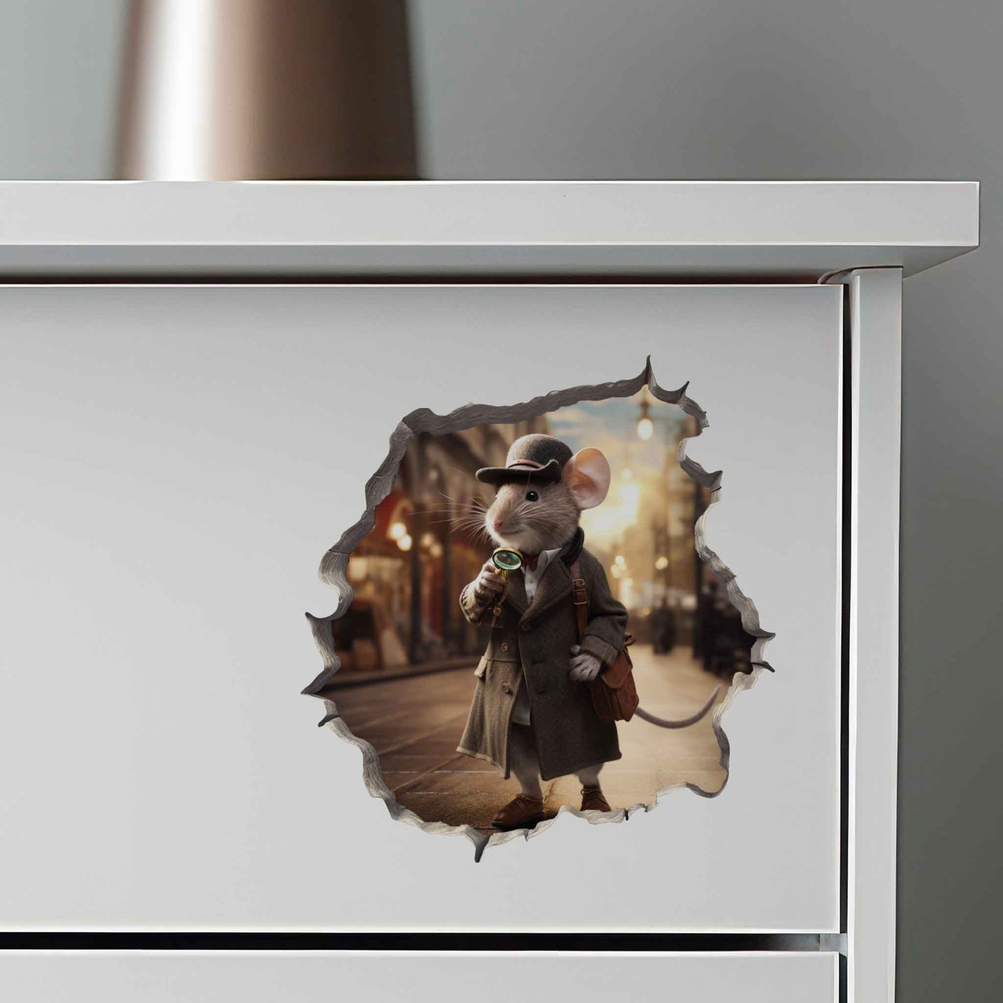 Detective Mouse Hole Decal - My Wonderful Walls