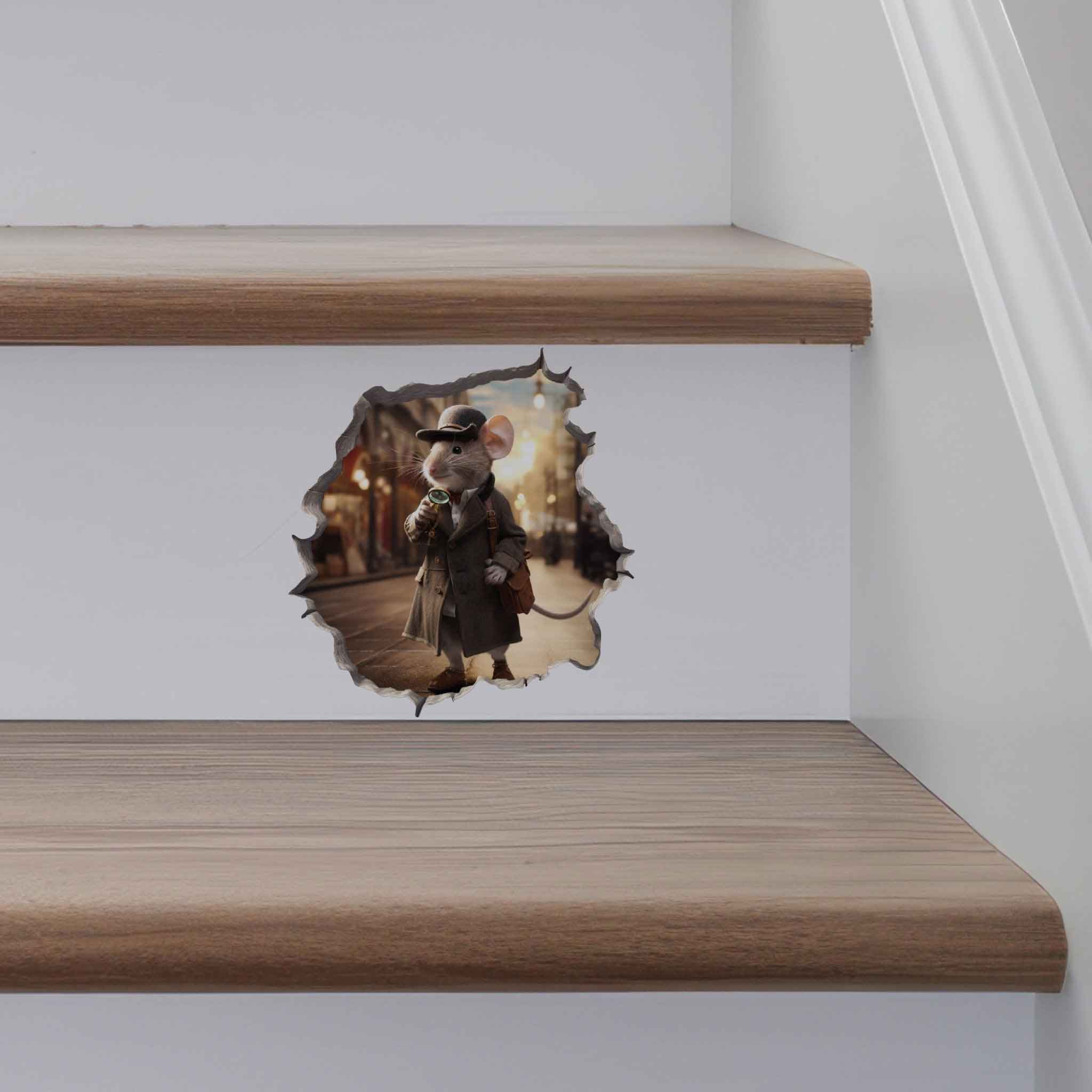 Detective Mouse Hole Decal - My Wonderful Walls