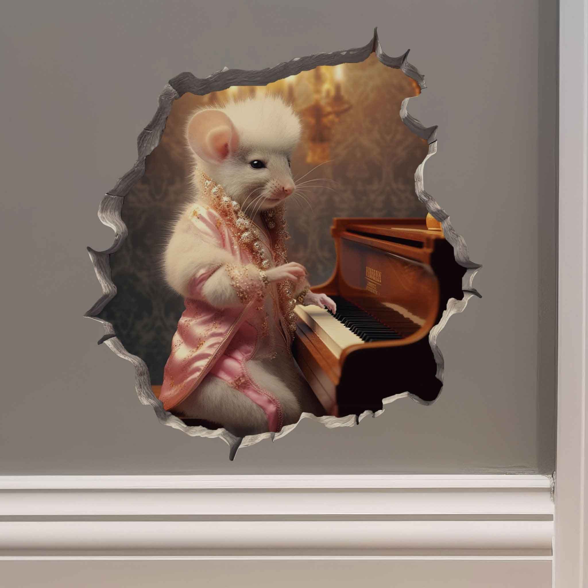 Extravagant Piano Mouse Hole Decal - My Wonderful Walls