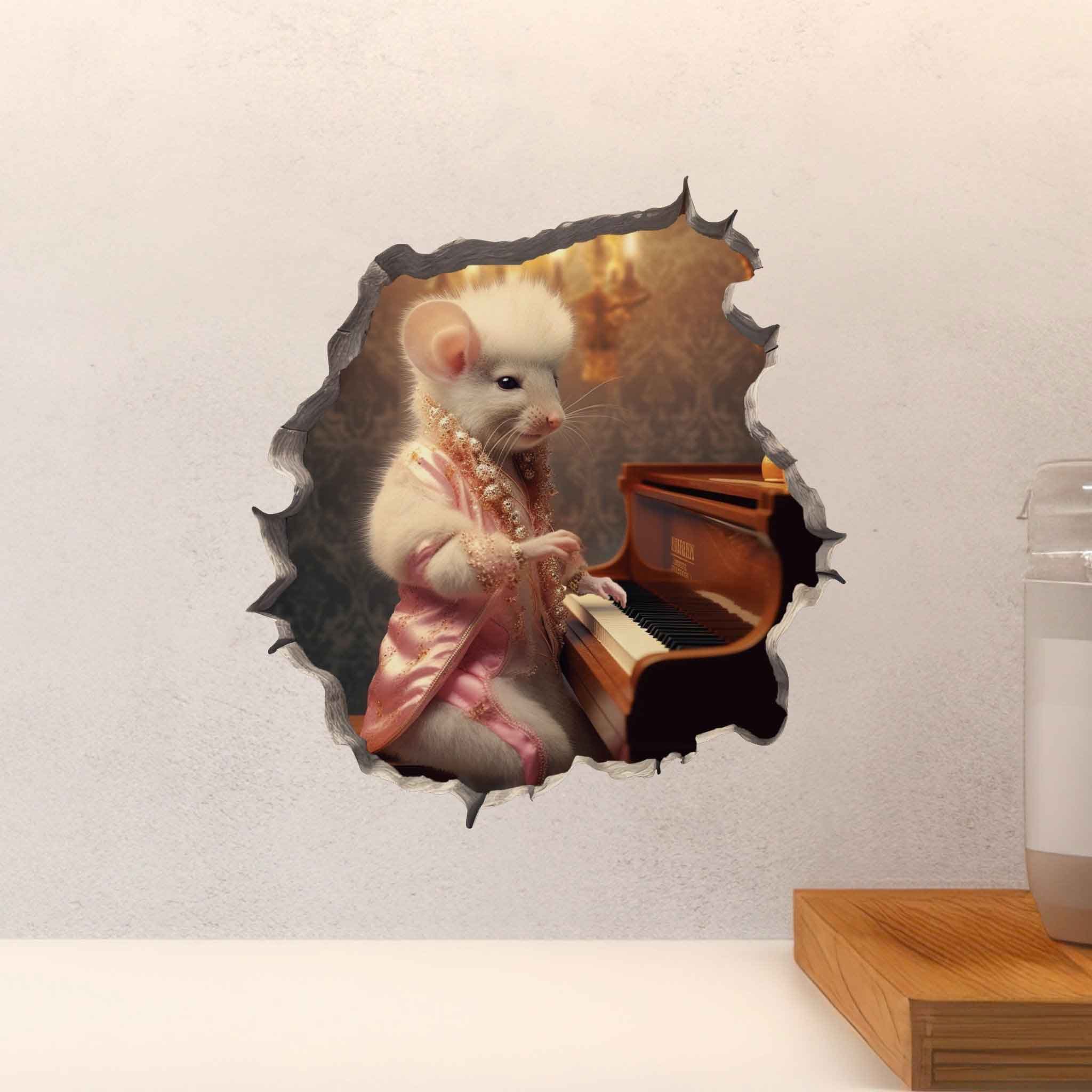 Extravagant Piano Mouse Hole Decal - My Wonderful Walls