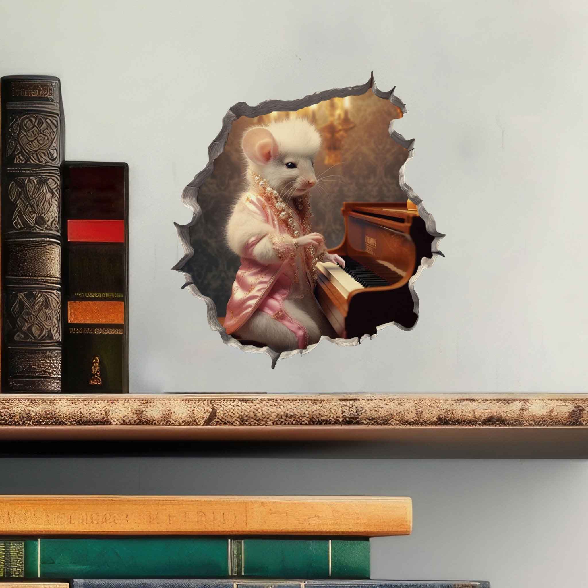 Extravagant Piano Mouse Hole Decal - My Wonderful Walls