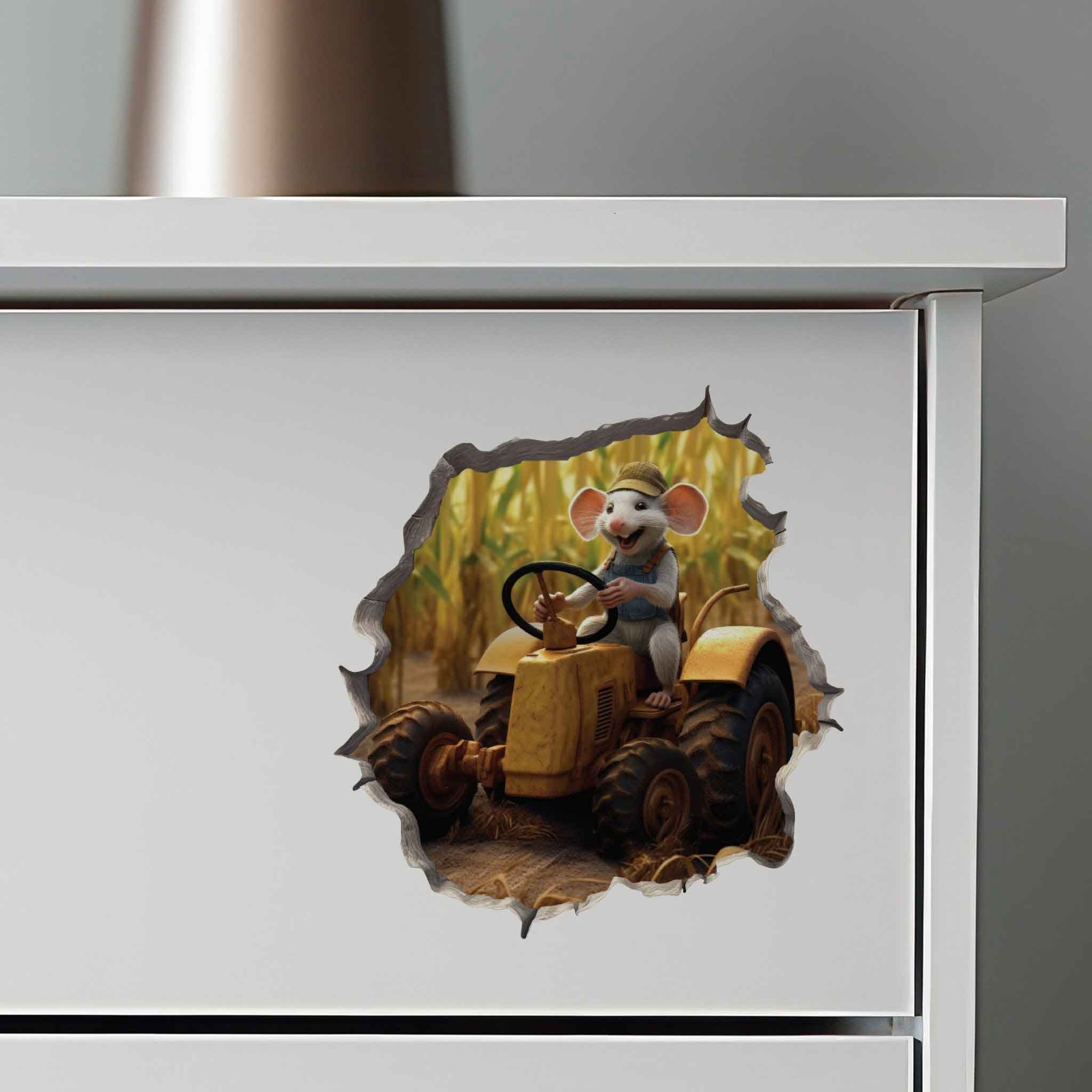 Farmer Mouse Hole Decal - My Wonderful Walls