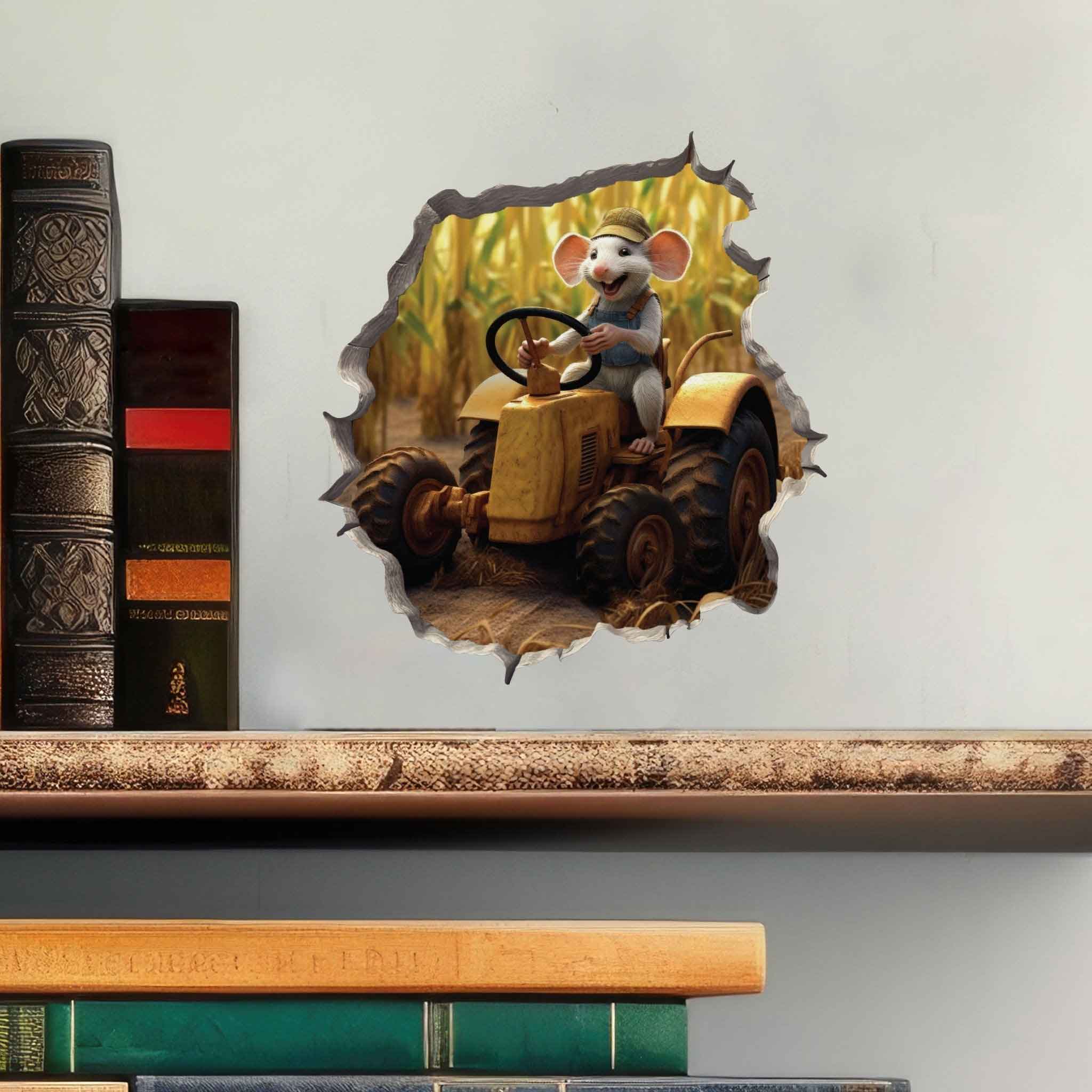 Farmer Mouse Hole Decal - My Wonderful Walls