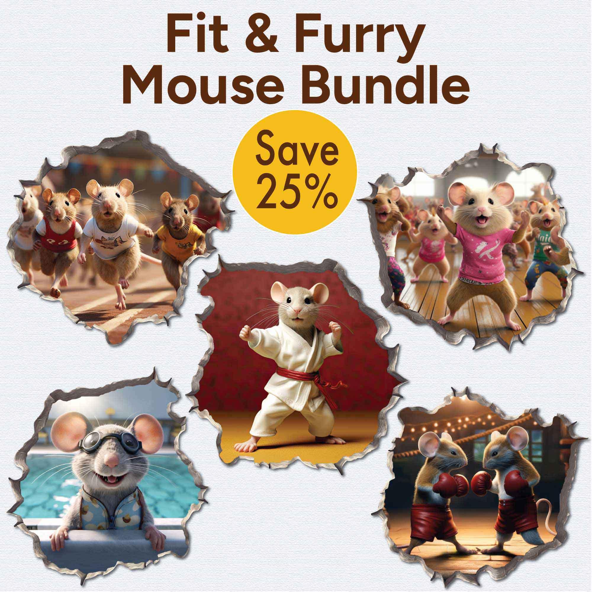 Fit & Furry Mouse Bundle - My Wonderful Walls