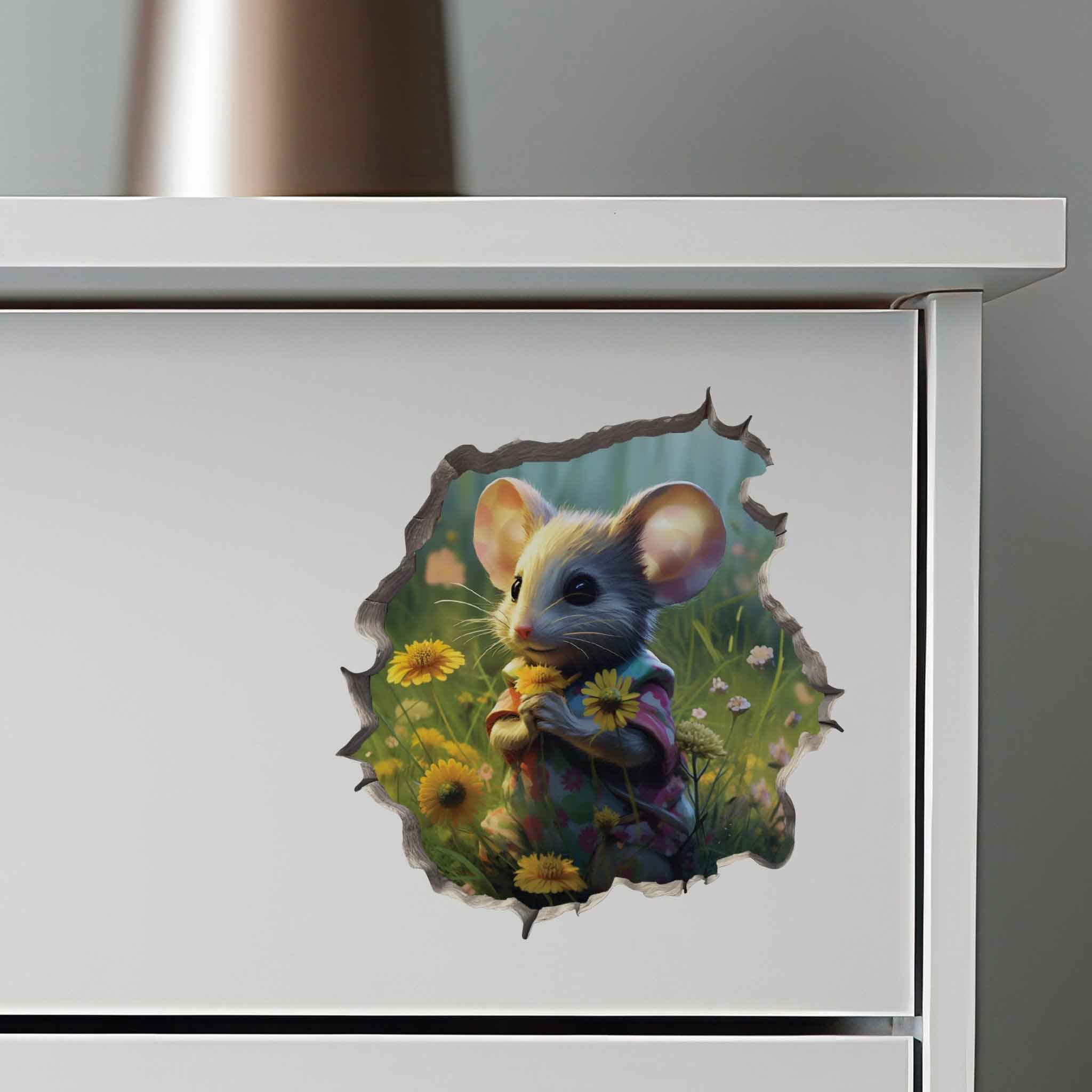 Flower Mouse Hole Decal - My Wonderful Walls
