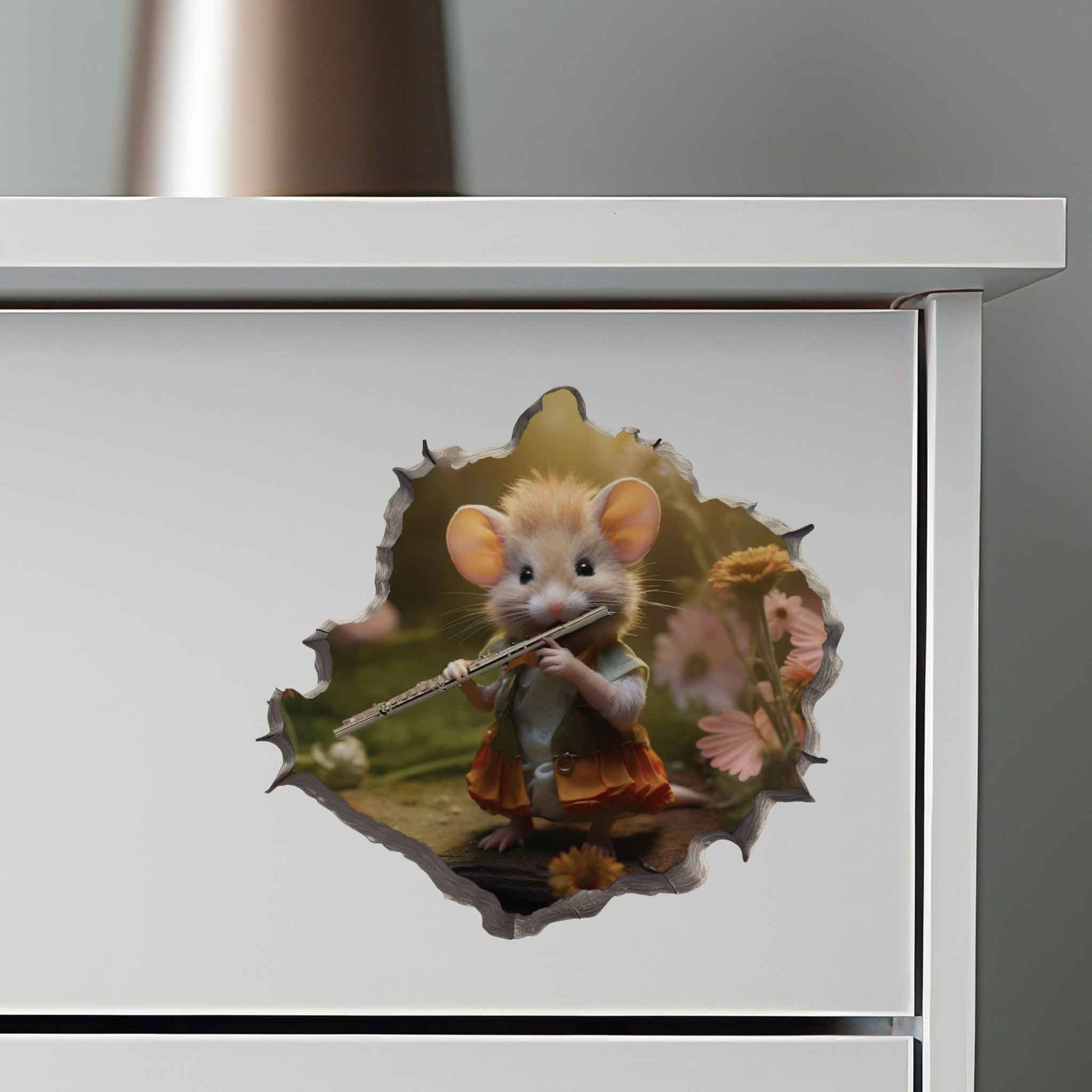 Flute Mouse Hole Decal - My Wonderful Walls