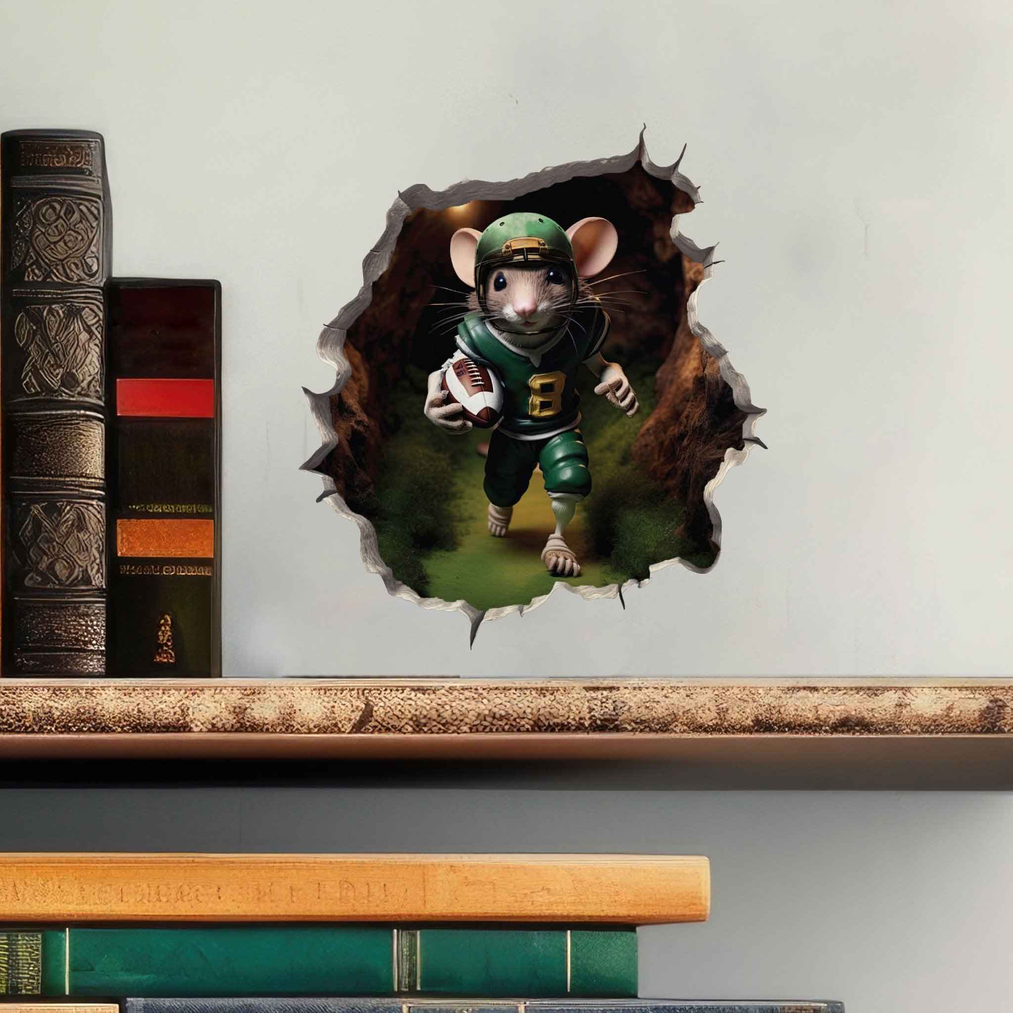 Football Mouse Hole Decal - My Wonderful Walls