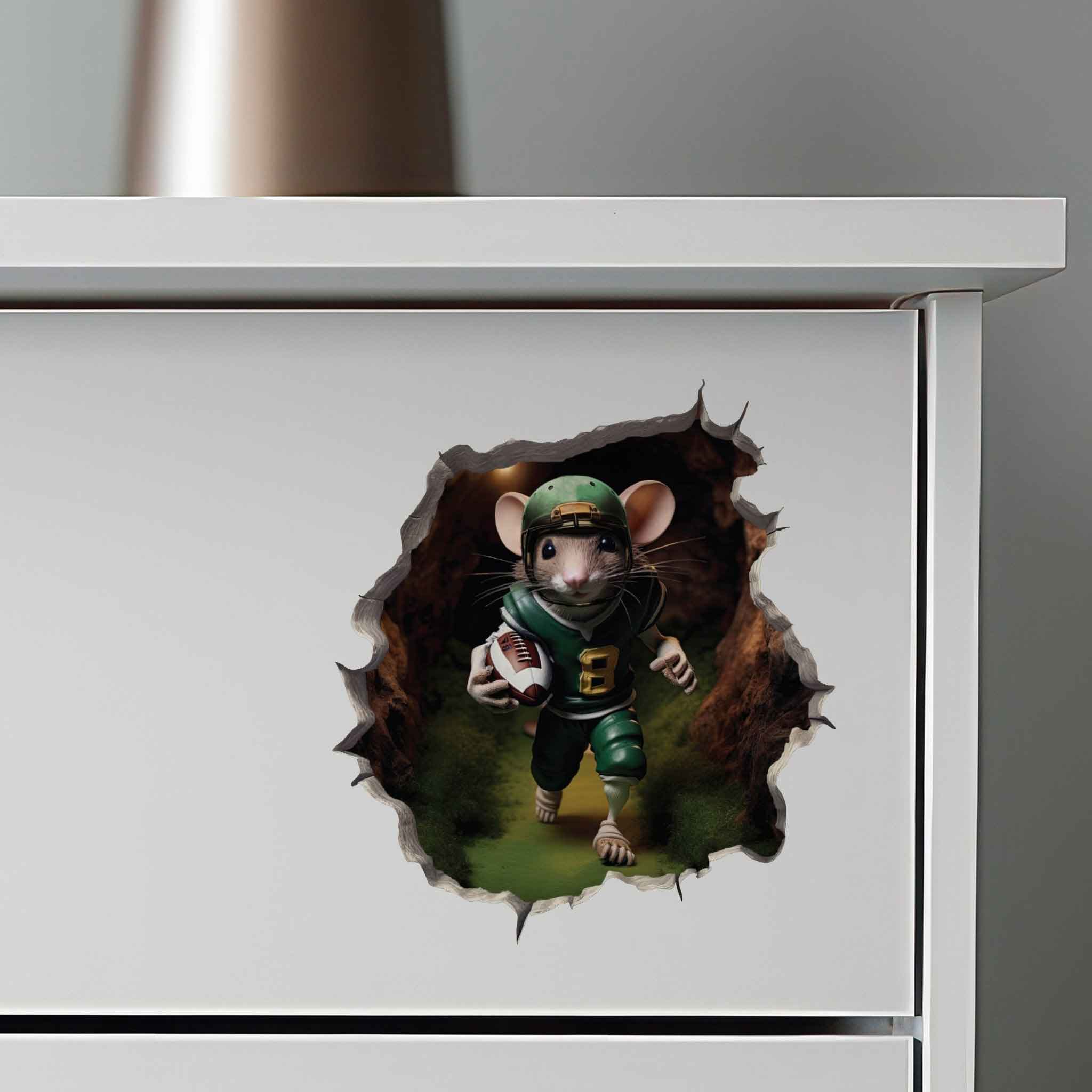 Football Mouse Hole Decal - My Wonderful Walls