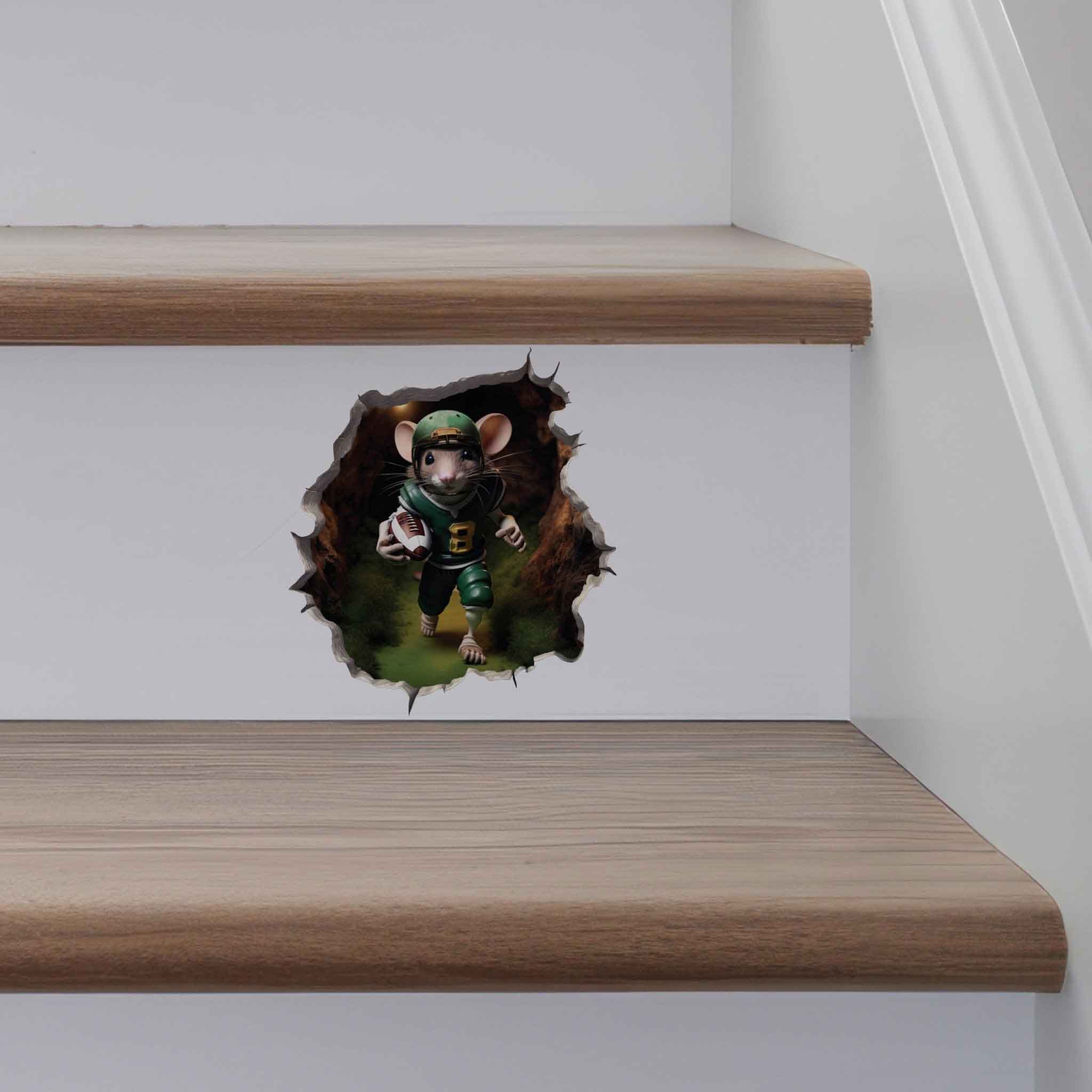 Football Mouse Hole Decal - My Wonderful Walls