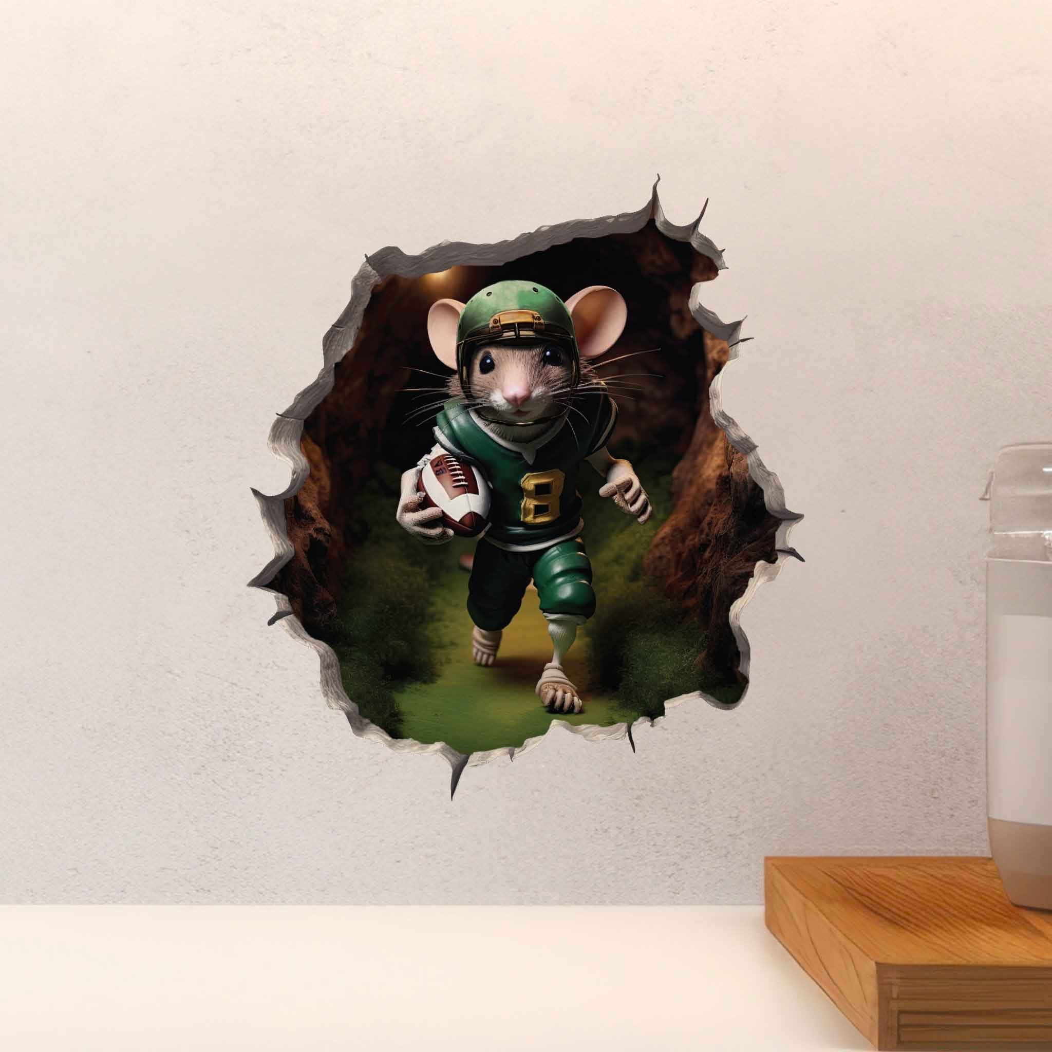 Football Mouse Hole Decal - My Wonderful Walls