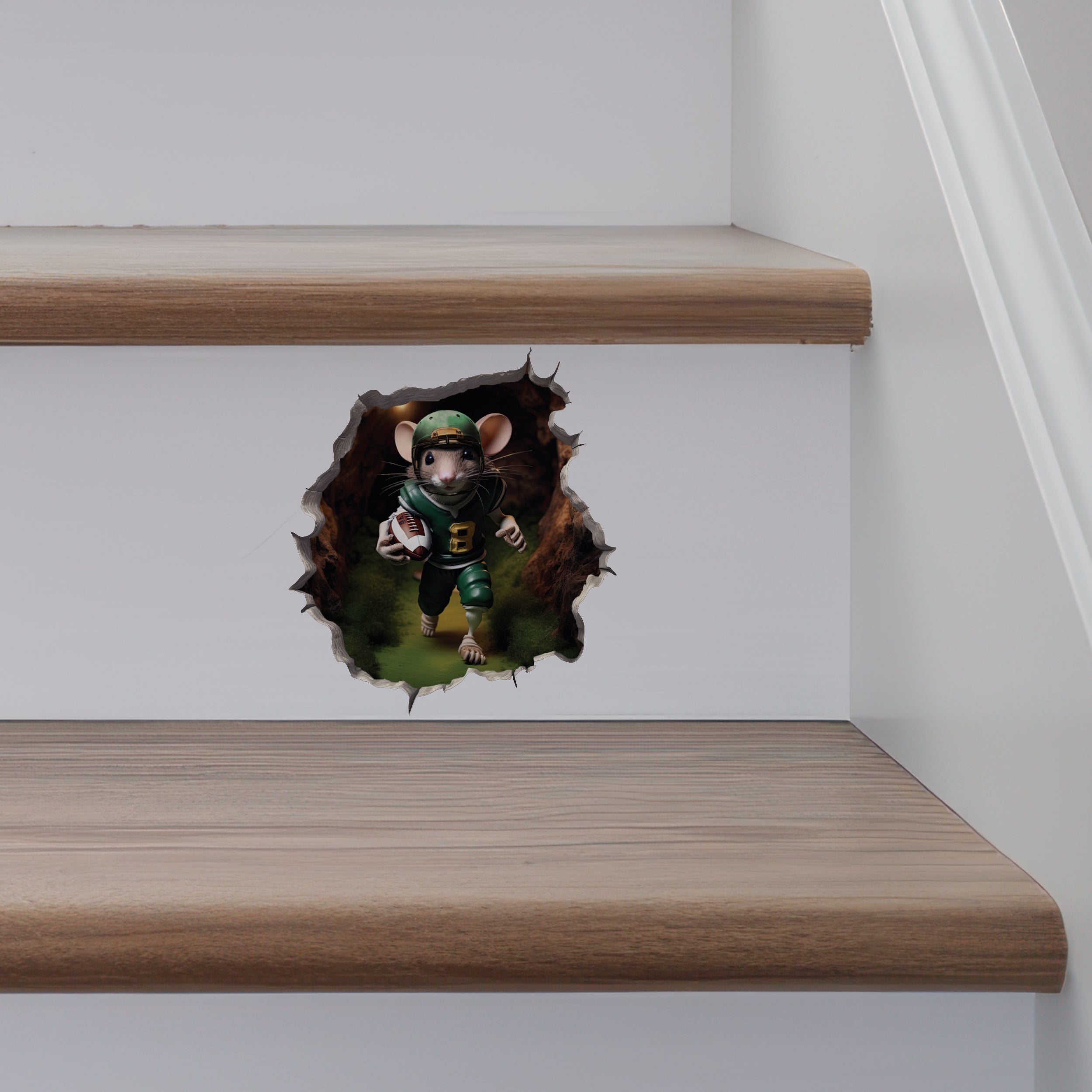 Football Mouse Hole Decal