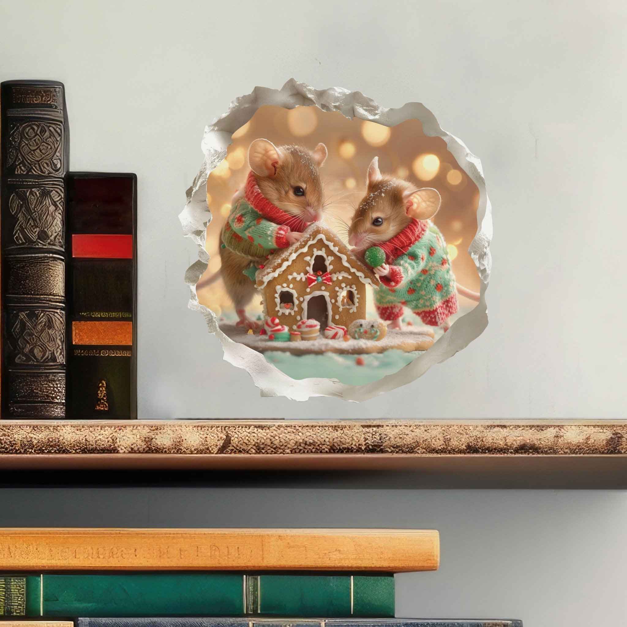 Gingerbread House Mouse Hole Decal - My Wonderful Walls