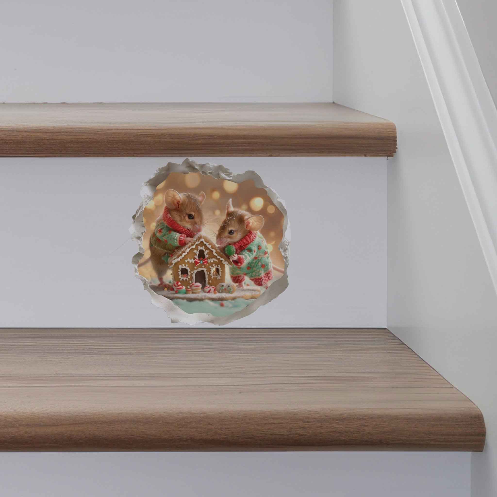Gingerbread House Mouse Hole Decal - My Wonderful Walls