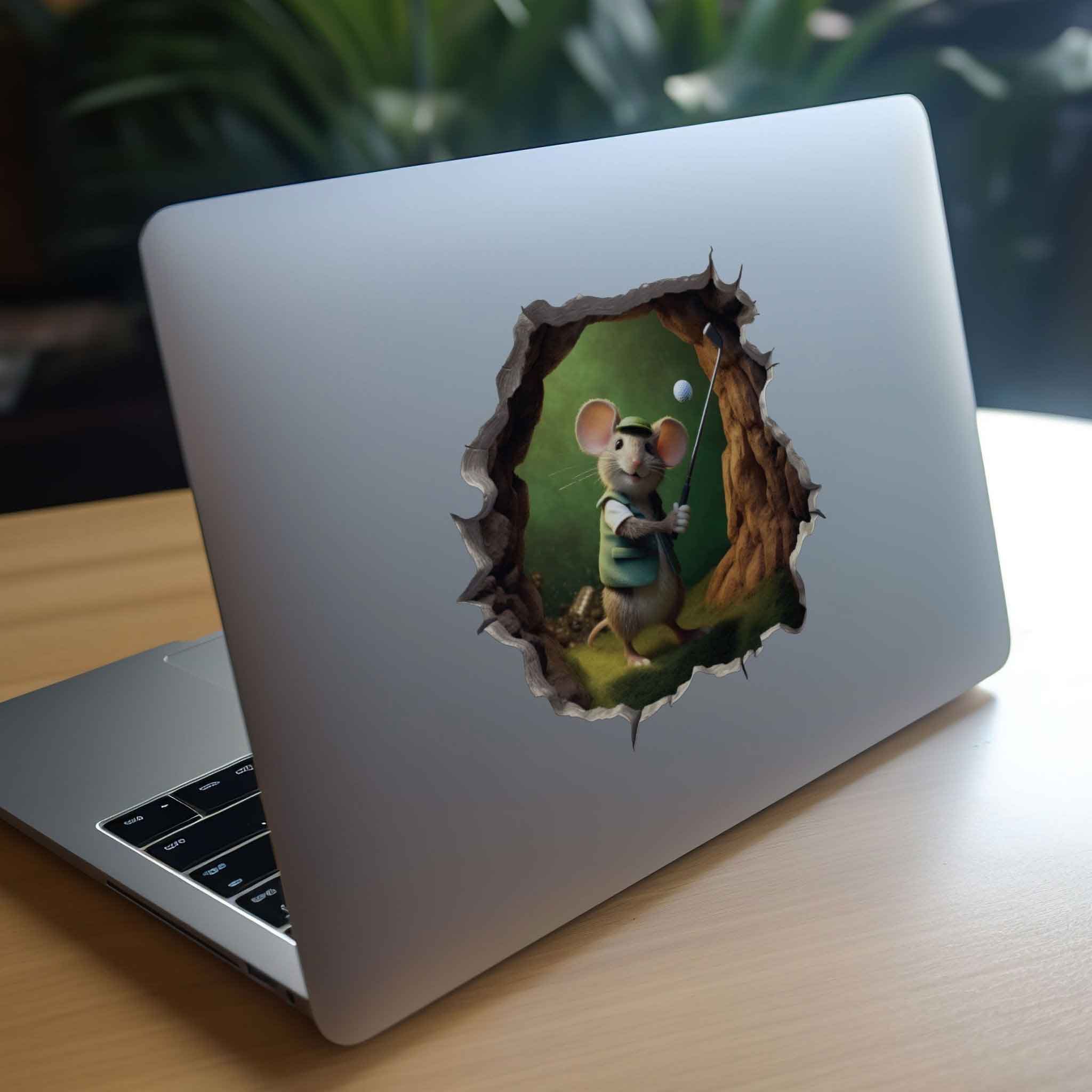 Golfing Mouse Hole Decal - My Wonderful Walls