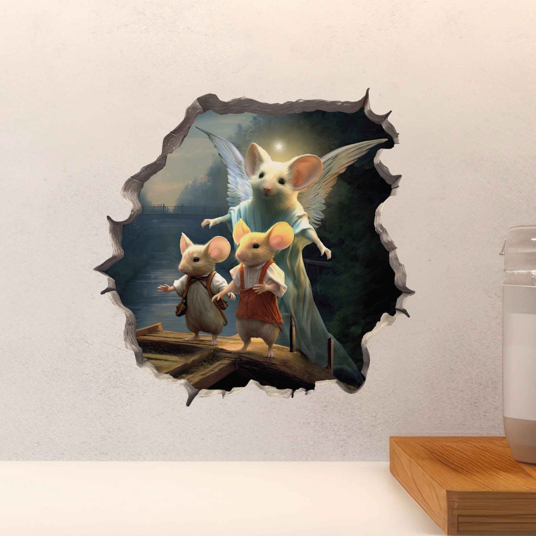 Guardian Angel Mouse Hole Decal - My Wonderful Walls
