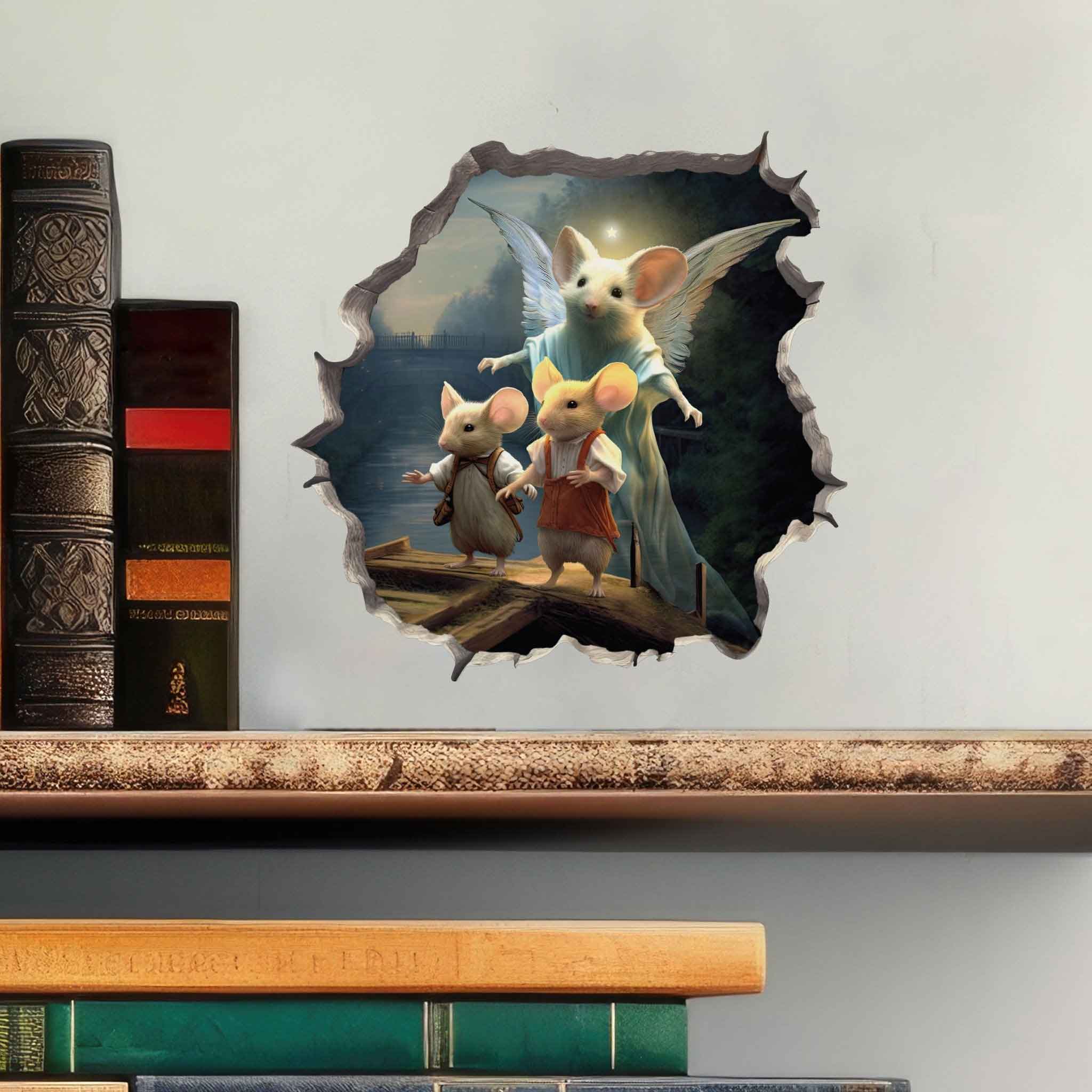 Guardian Angel Mouse Hole Decal - My Wonderful Walls