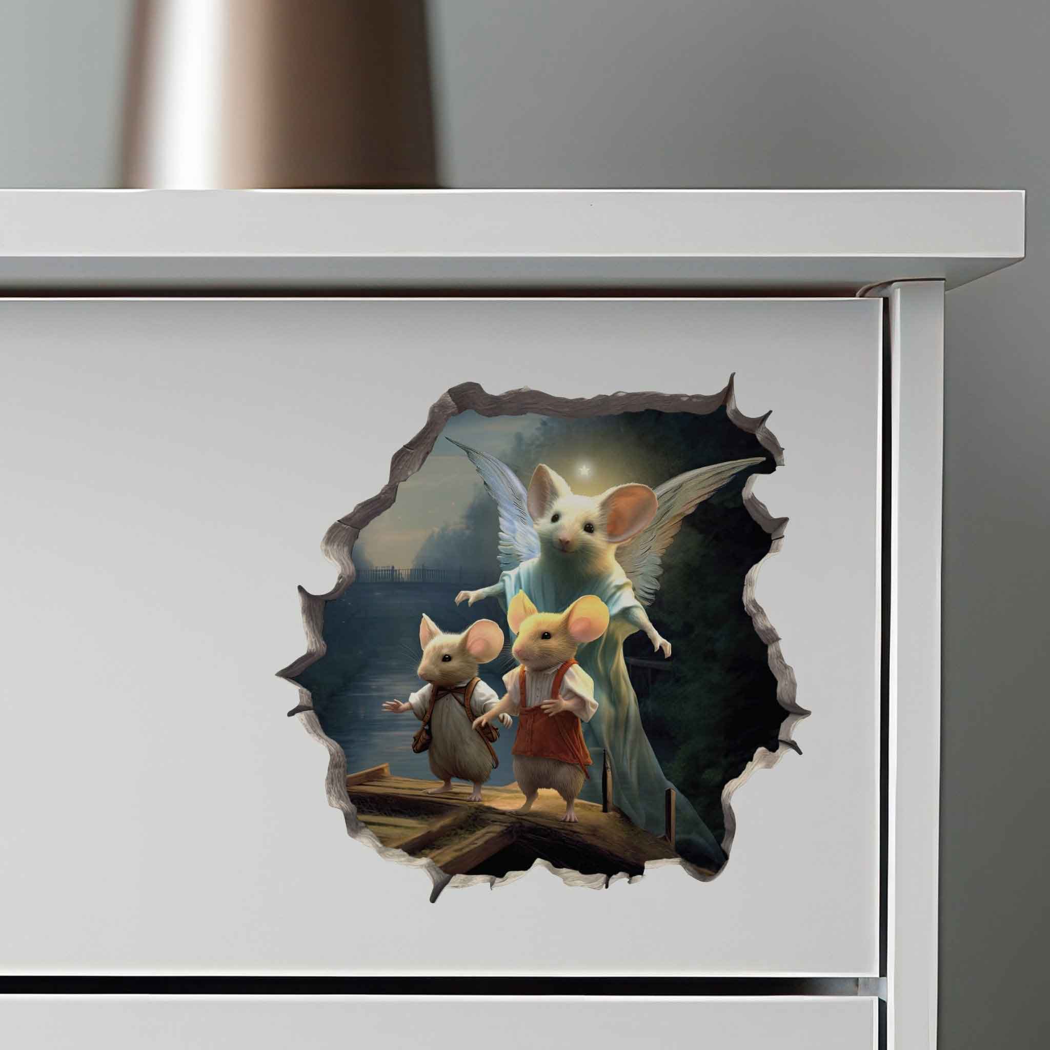 Guardian Angel Mouse Hole Decal - My Wonderful Walls