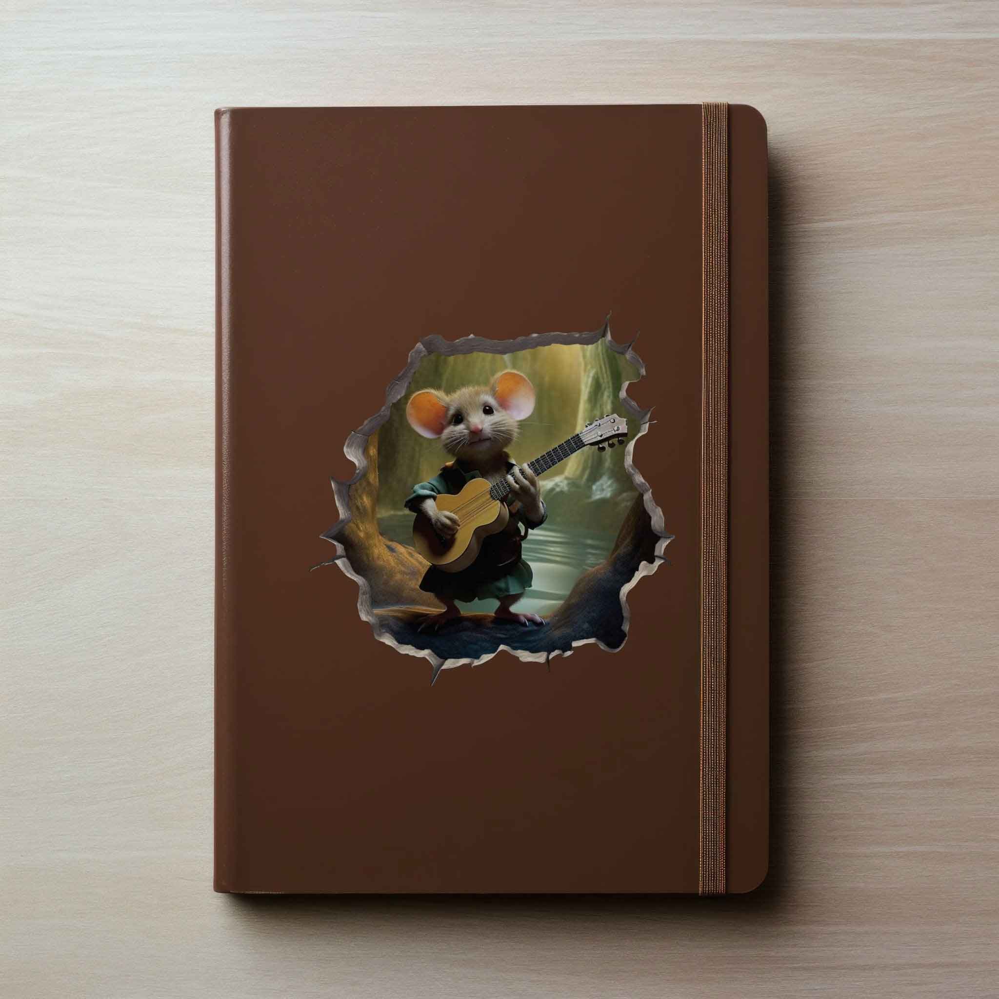 Guitar - Playing Mouse Hole Decal - My Wonderful Walls