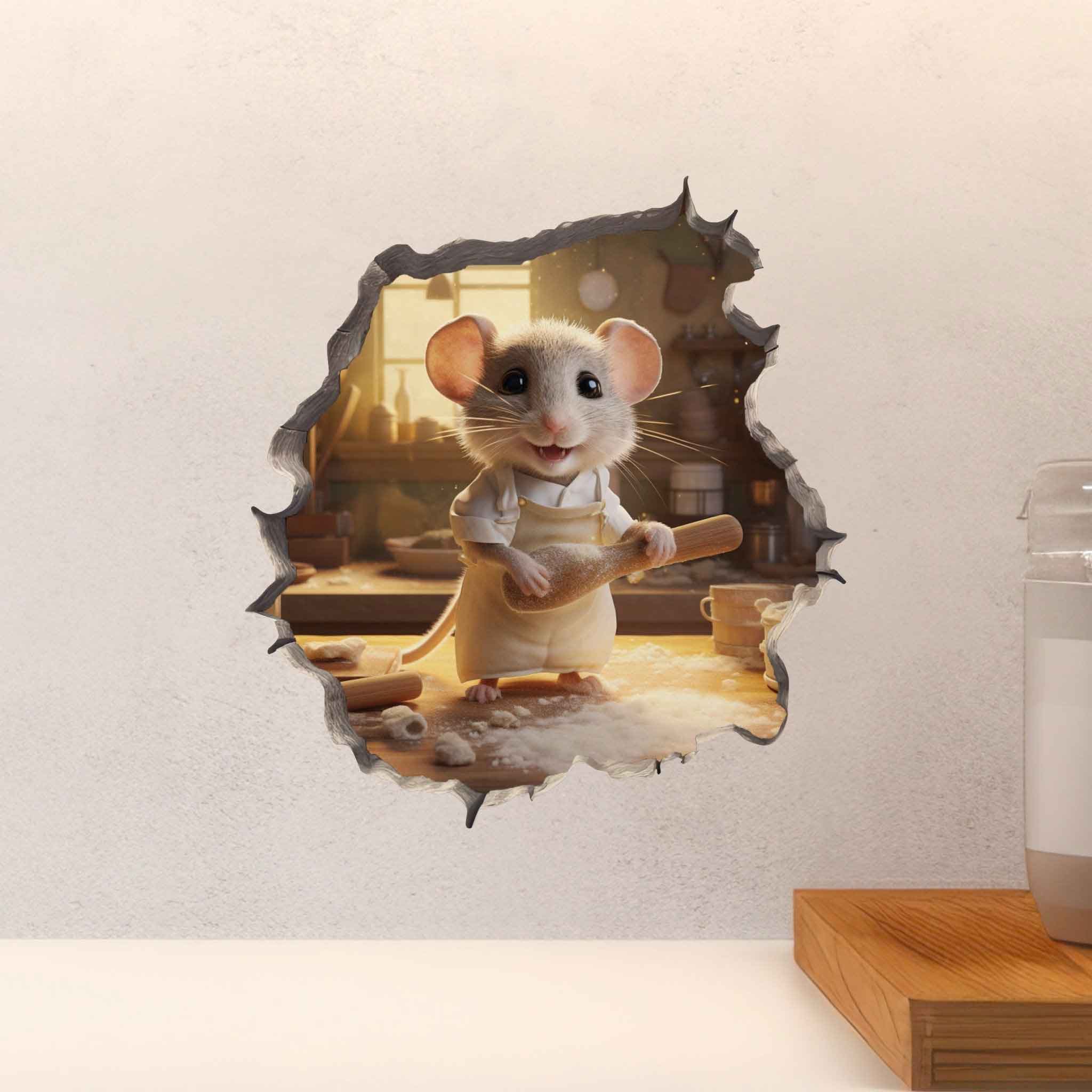 Home Bake Mouse Hole Decal - My Wonderful Walls