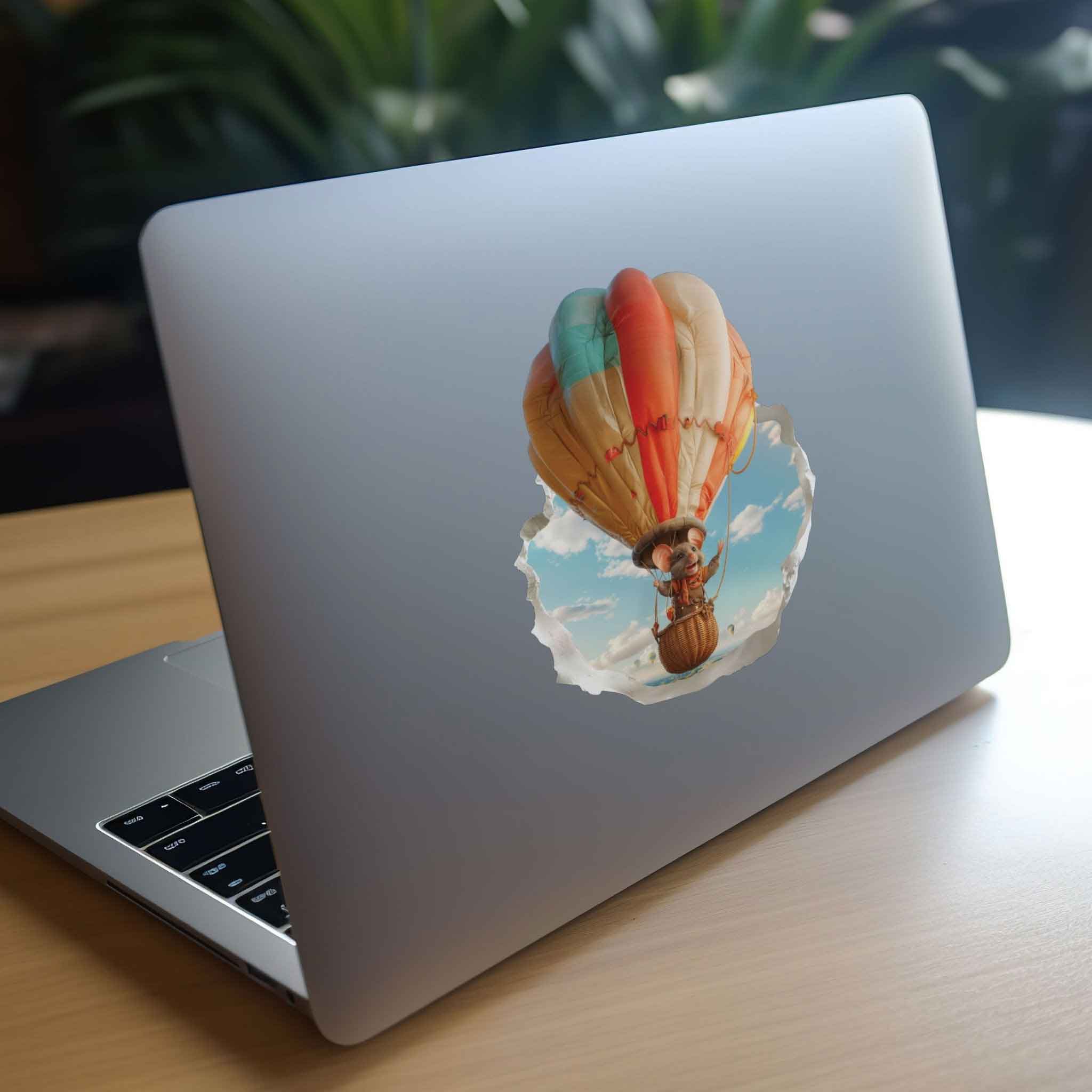 Hot Air Balloon Mouse Hole Decal - My Wonderful Walls